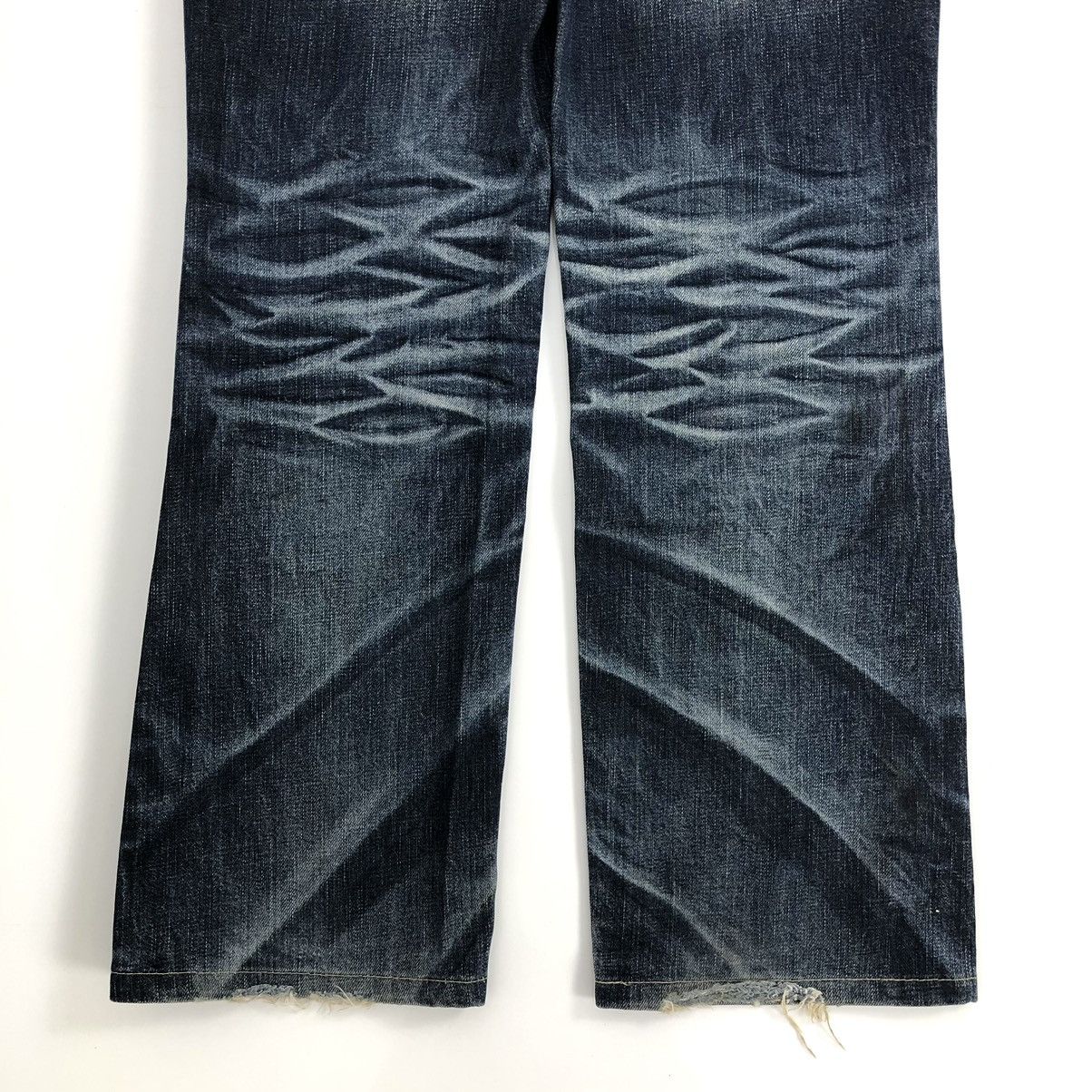 If Six Was Nine 2000s Lolita Distressed Mudmax Lgb Bootcut Flared Jeans Y2K Size US 29 - 11 Thumbnail