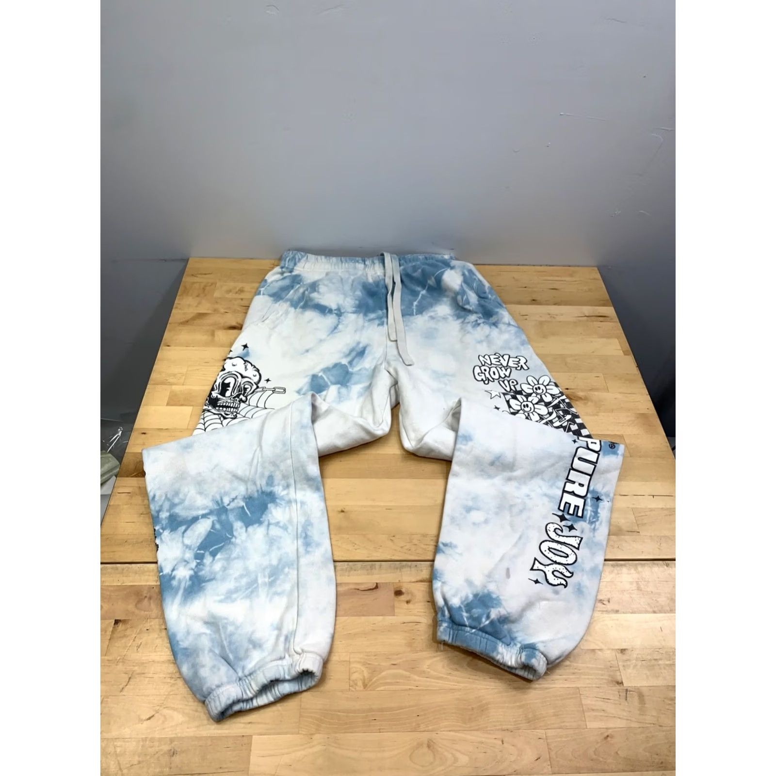 Vintage A Lab Sweatpants Women S Blue Tie Dye Size 28" / US 6 / IT 42 - 3 Thumbnail