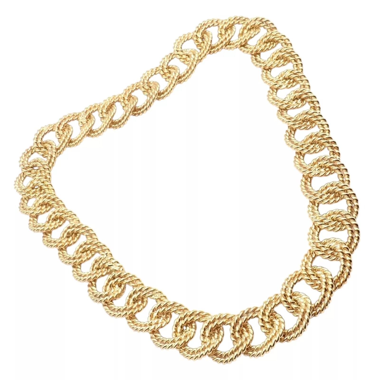 Vintage Verdura 18k Yellow Gold Rope Link Choker Necklace Size ONE SIZE - 1 Thumbnail