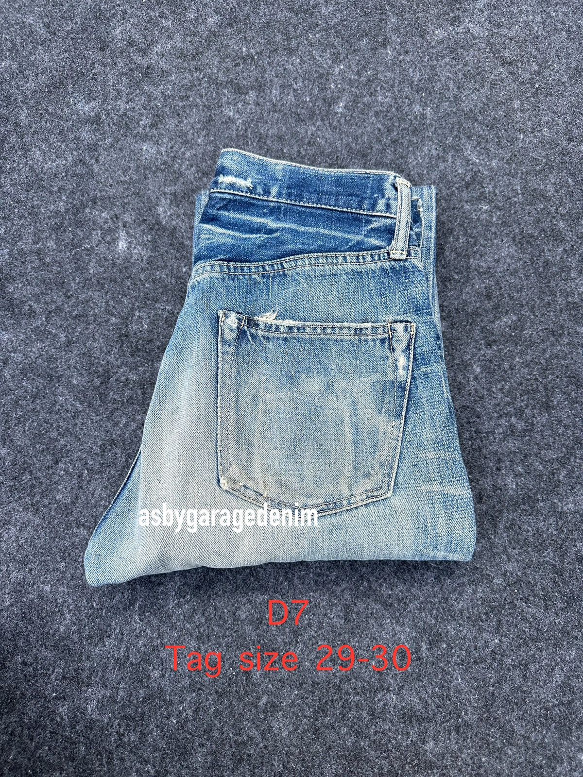 KOJIMA GENES × OMNIGOD × Vintage Omnigod Vintage Fly Button Selvedge Distressed Denim D7 Size US 28 / EU 44 - 16 Thumbnail