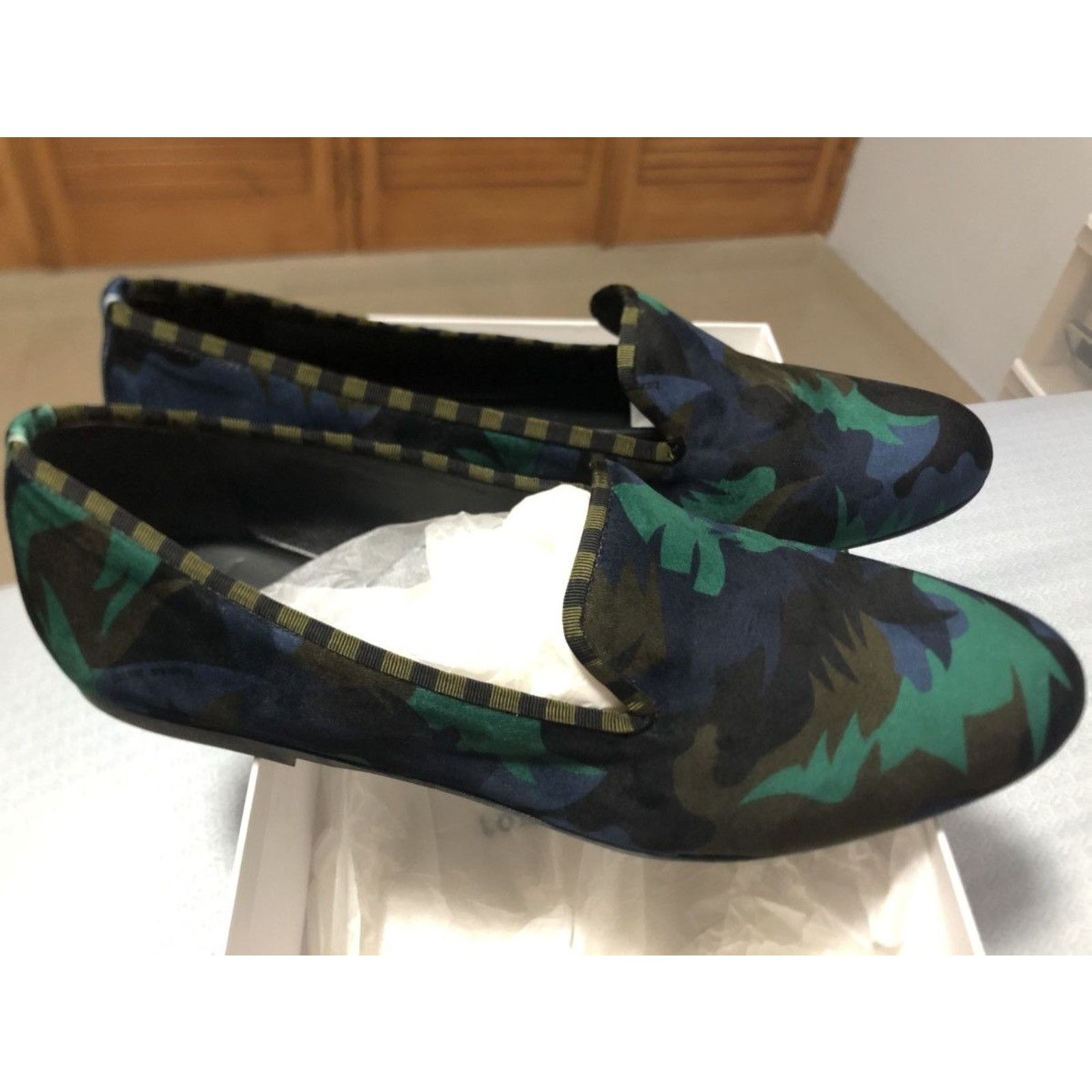 Tomas Maier Tomas Maier Camo Palm Smoking slipper sz. 10 Size US 10 / EU 43 - 1 Thumbnail