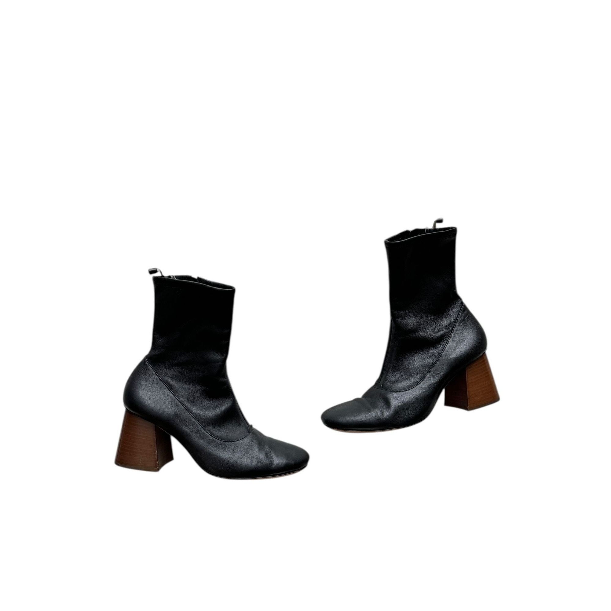 Celine Black Soft Leather Socks Heels Size US 8.5 / IT 38.5 - 1 Thumbnail