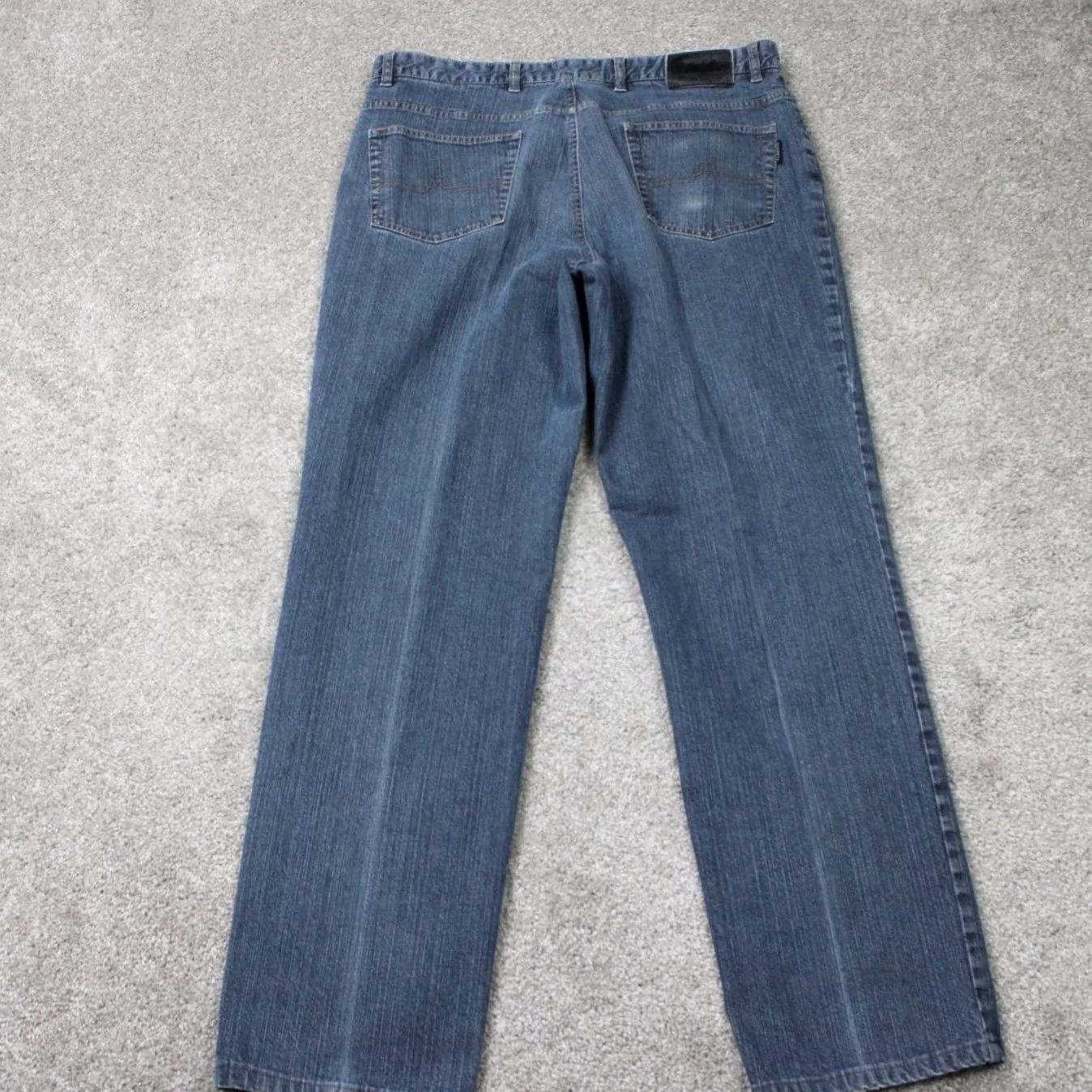 Vintage Alberto Mens 36x32 Blue Cotton Stretch 5-Pocket Straight Jeans Size US 36 / EU 52 - 6 Thumbnail