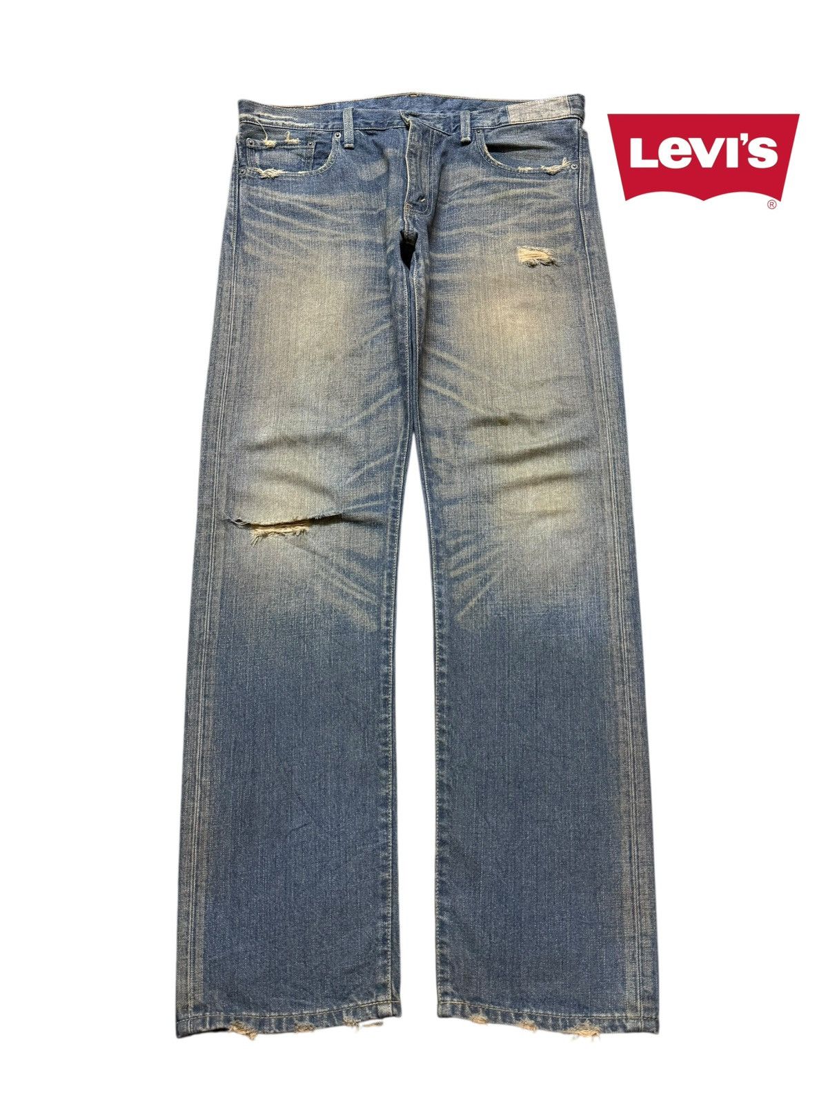 Levi's Vintage Y2K Levis 505 Mud Wash Faded Clawmark Distressed Size US 34 / EU 50 - 1 Thumbnail