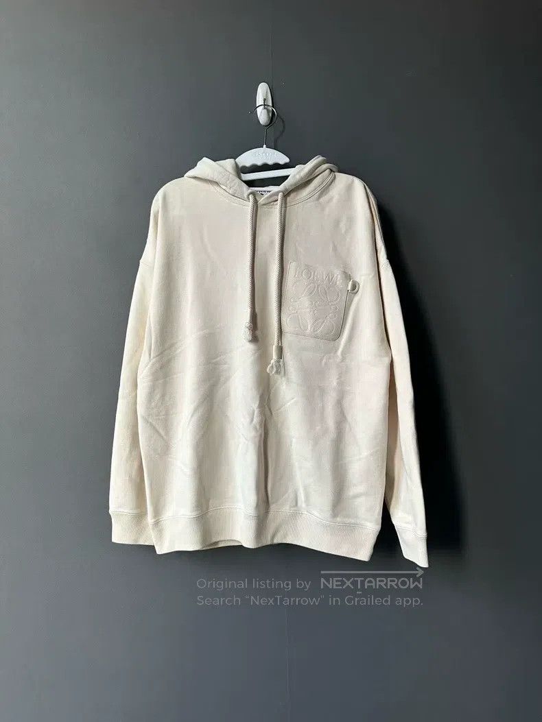 Loewe Loewe White Leather Patch Hoodie Size S / US 4 / IT 40 - 1 Thumbnail