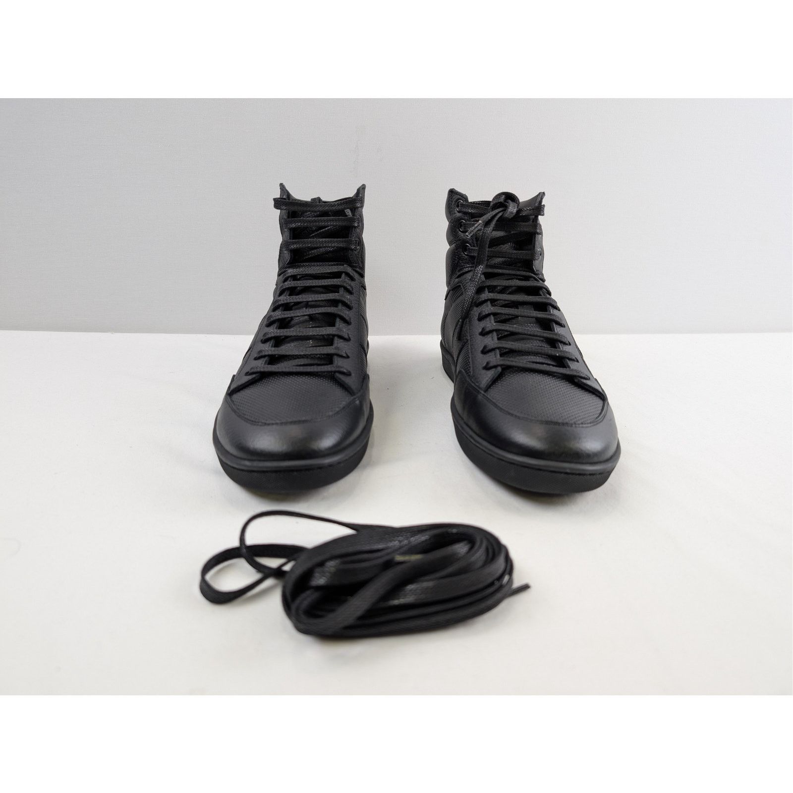 Saint Laurent Paris o1rshd1 SL10H High Top Sneakers in Black Size US 9 / EU 42 - 8 Thumbnail