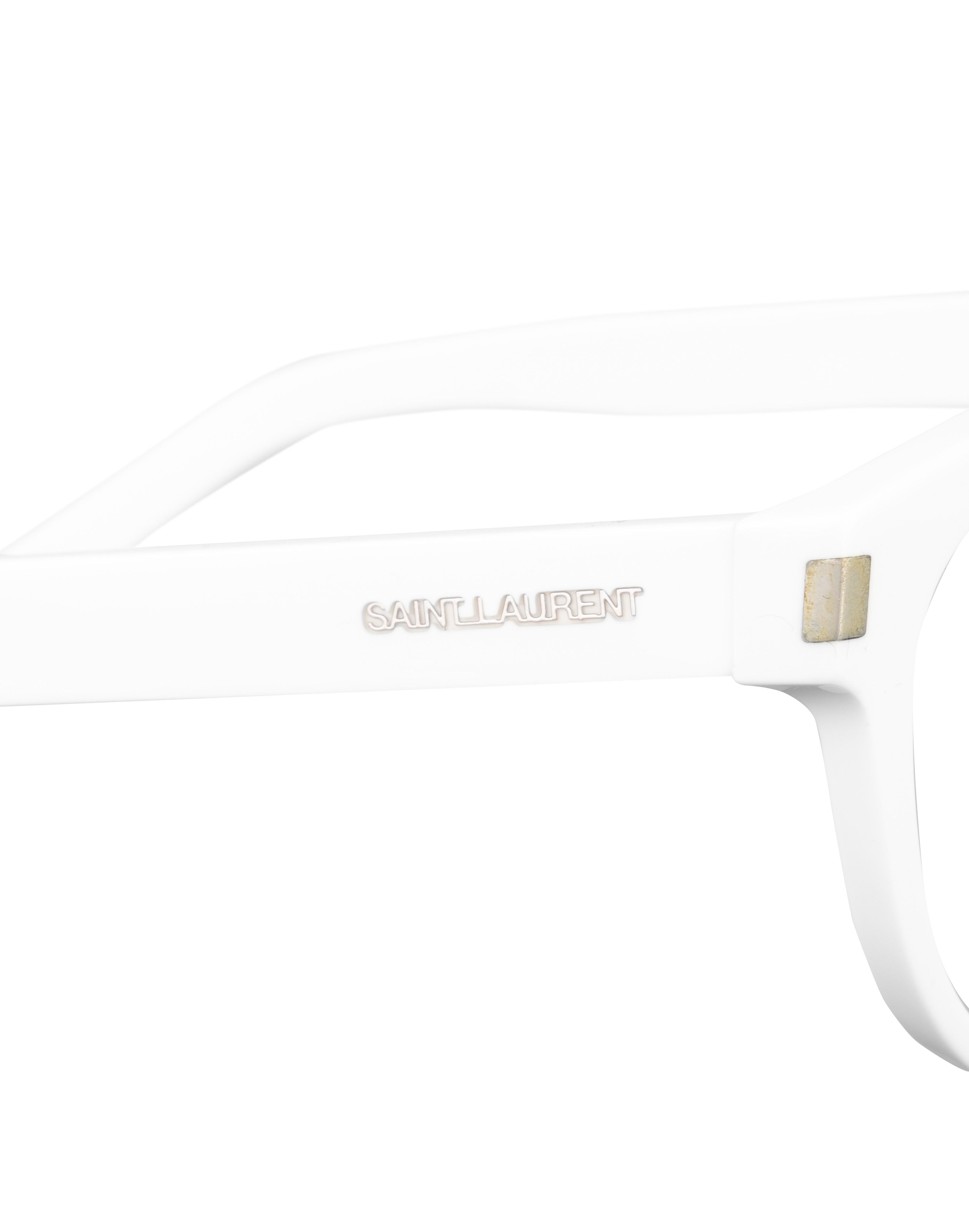 Saint Laurent Paris Saint Laurent 00s White Bold Classic Glasses Size ONE SIZE - 3 Thumbnail