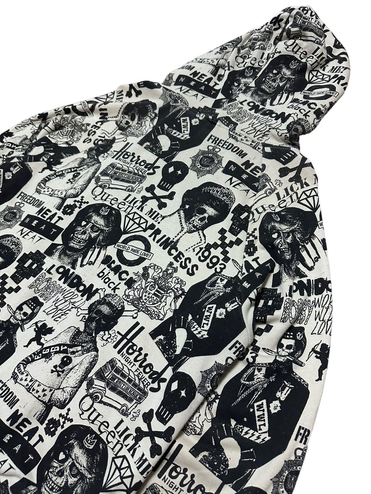 Hysteric Glamour 🇯🇵 World Wide Love OVP Skulls Punk Rock Hoodie Size US S / EU 44-46 / 1 - 7 Thumbnail