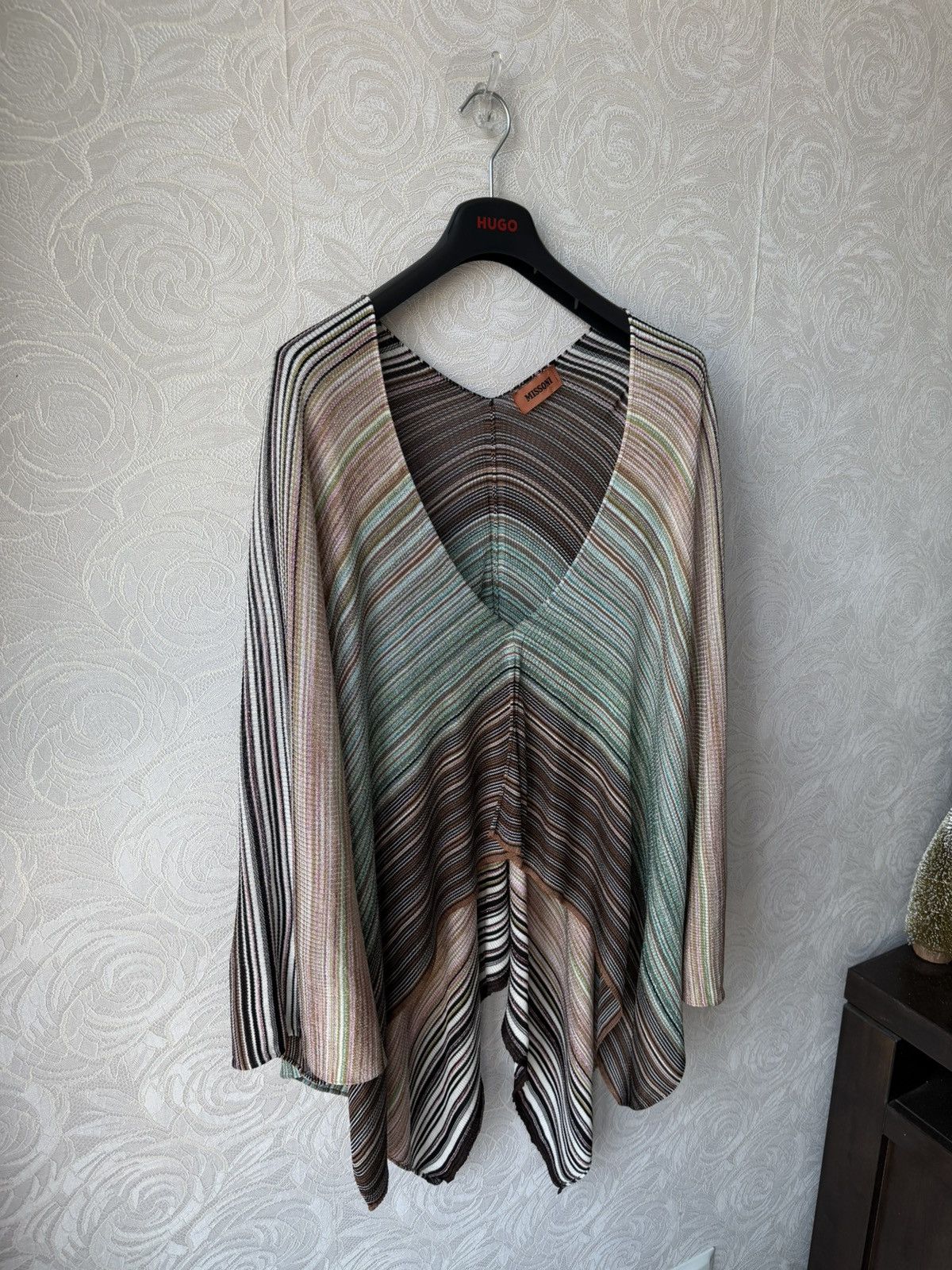 Missoni Missoni Striped Metallic Poncho Cape Multicolored Viscose Size ONE SIZE - 2 Thumbnail