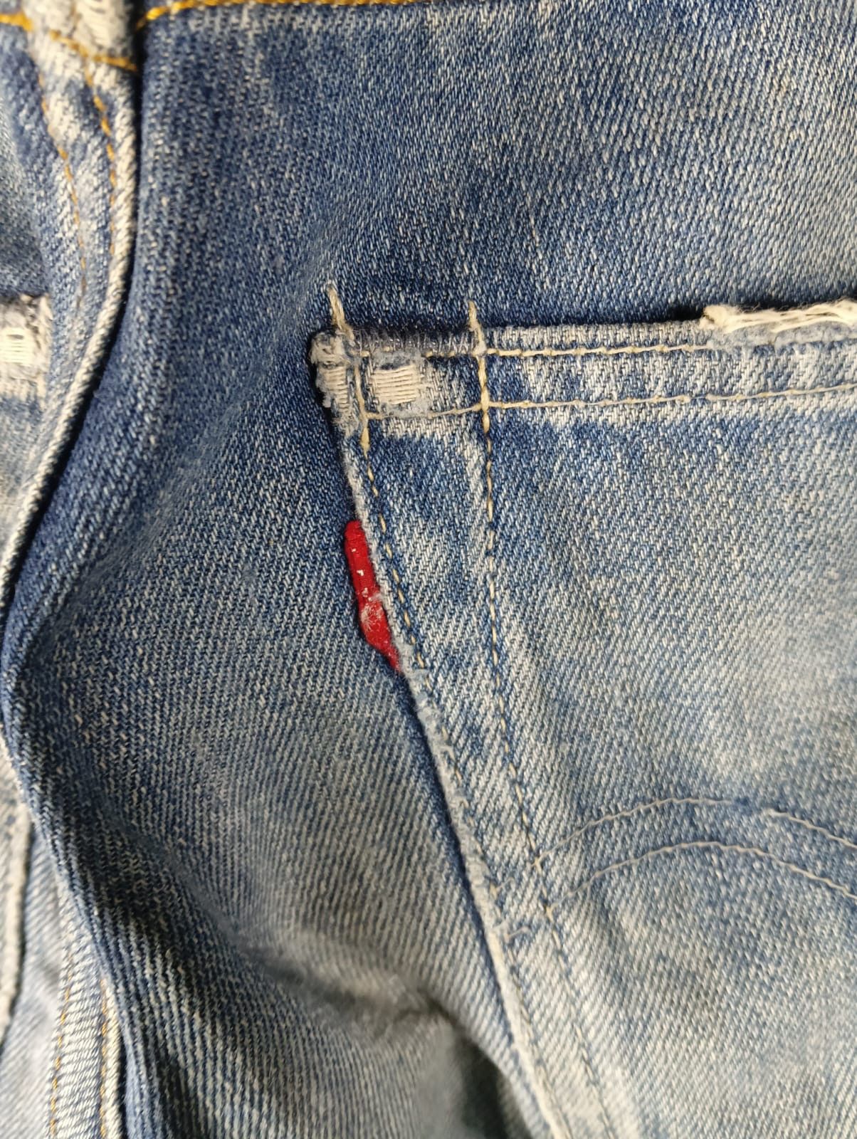 Levi's vintage Levis SelvAge 503 jeans distressed denim Size US 29 - 10 Thumbnail