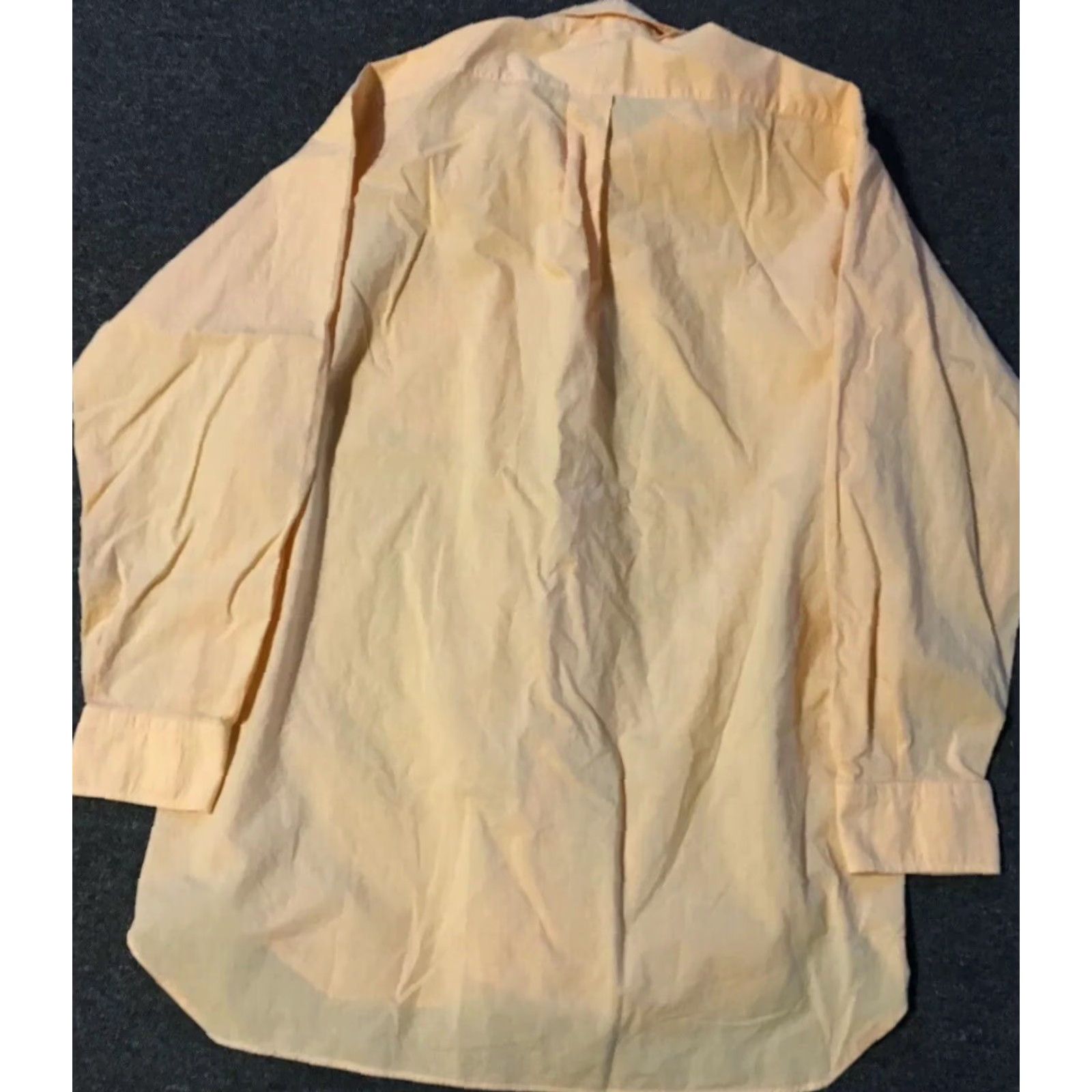 Vintage VINTAGE Gitman Vintage Button-Down Shirt Dress Shirt 17 34 Orange White 90s Formal Men Mens Size 46R - 3 Thumbnail