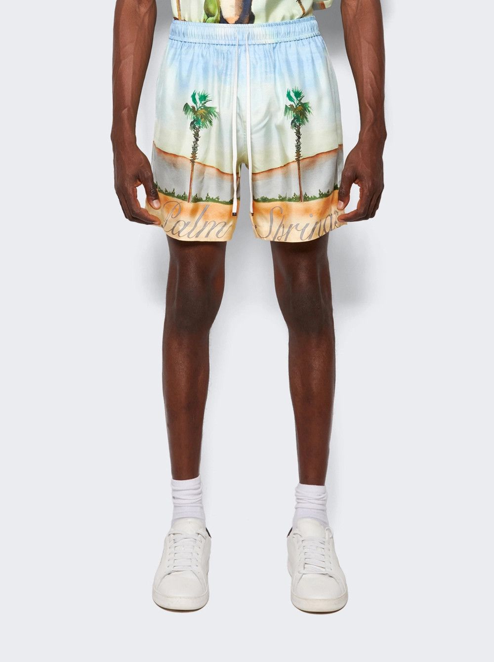 Amiri o1mle0326 Silk Dinosaur Shorts in Multicolor Size US 40 / EU 56 - 3 Thumbnail