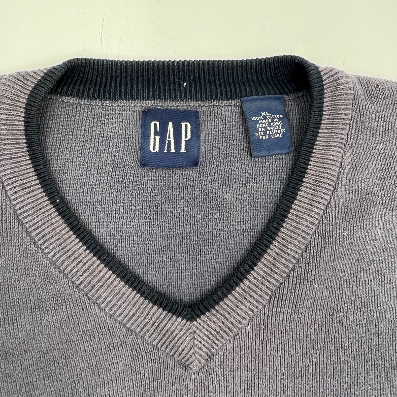 Gap Vintage GAP Cotton Sweater Blue Stripe Size US XL / EU 56 / 4 - 3 Thumbnail