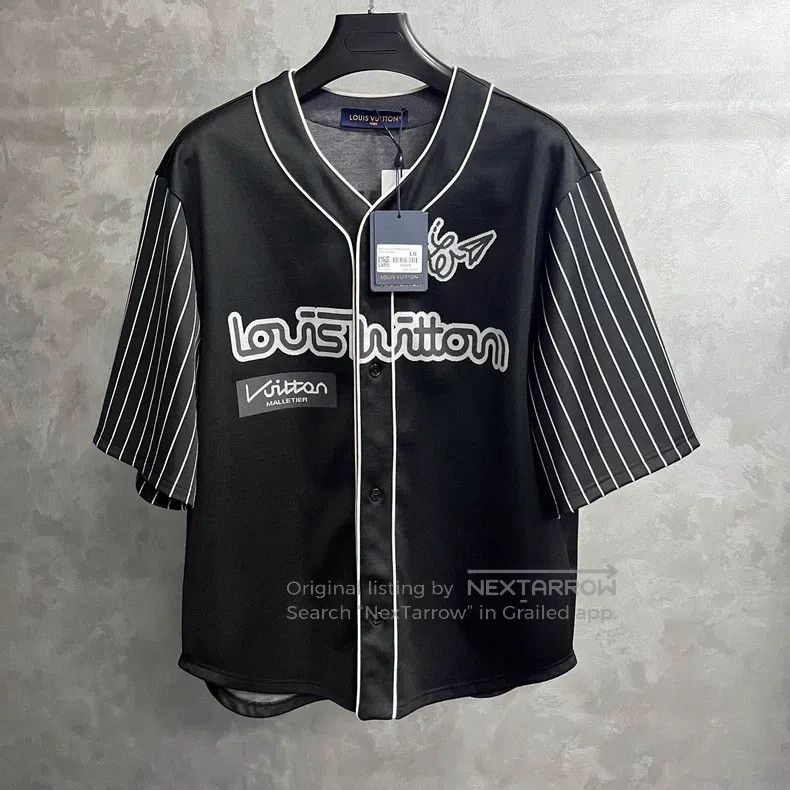 Louis Vuitton Louis Vuitton Black Printed Baseball Short Sleeve Shirt Size US L / EU 52-54 / 3 - 1 Thumbnail