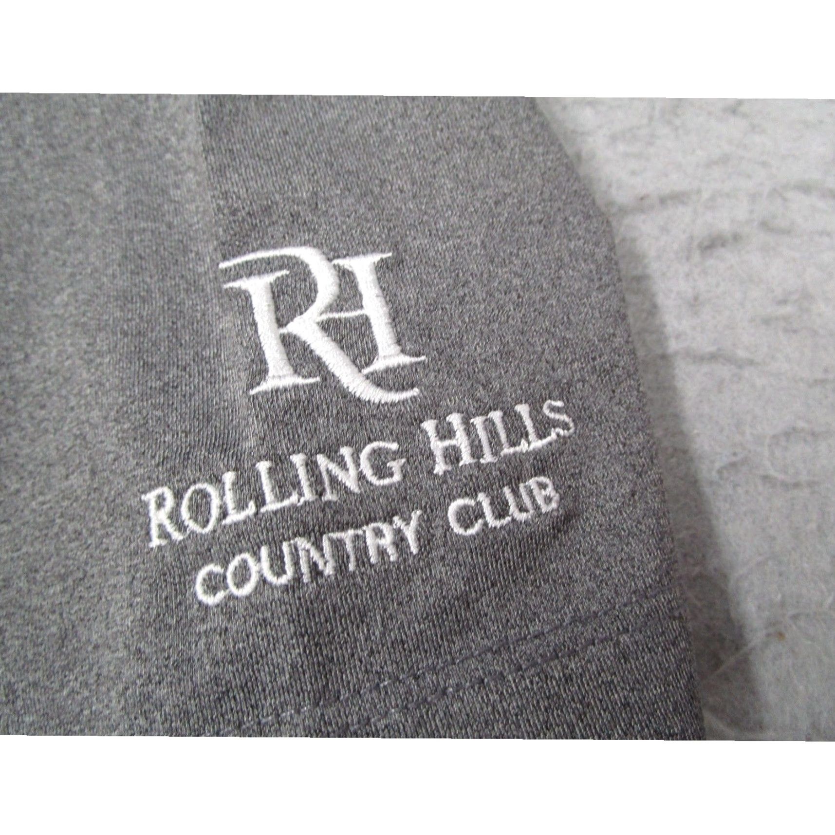 Vintage Matte Grey Mens Polo Shirt Small Charcoal Gray Rolling Hills Country Club Golf polo shirt Mens Small Gray Rolling Hills Country Club Golf Size US S / EU 44-46 / 1 - 2 Thumbnail