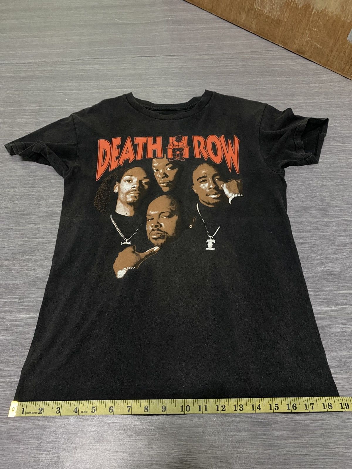 Death Row Records × Dr. Dre × Snoop Dogg Vintage Death Row Records Snoop Dogg Dr.Dre Plain Faded Tee Size US S / EU 44-46 / 1 - 6 Thumbnail