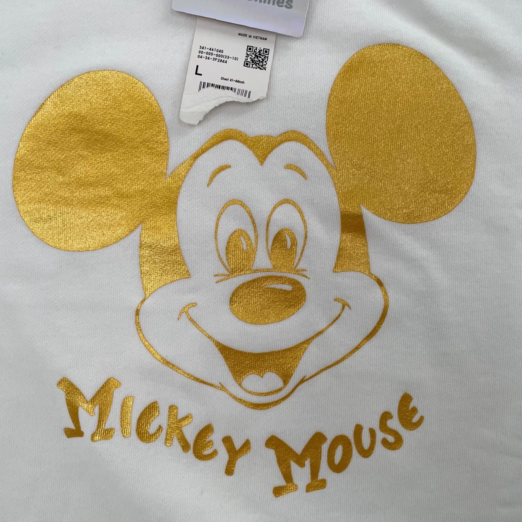 Uniqlo VINTAGE Uniqlo Disney Mickey Mouse Sweater Crew Neck Adult Large White Gold Knit Cotton Unisex Casual Size US L / EU 52-54 / 3 - 4 Thumbnail
