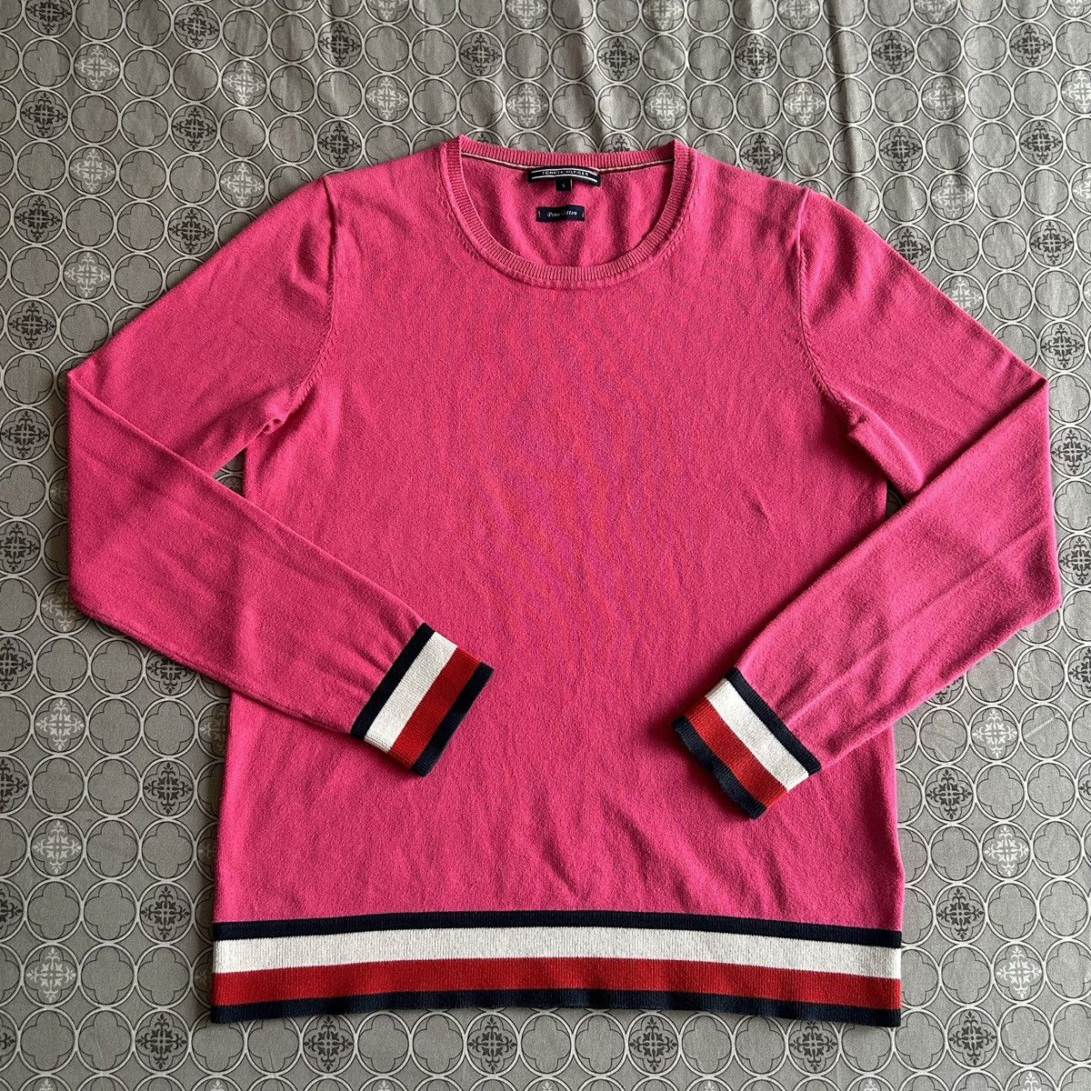 Tommy Hilfiger Tommy Hilfigher Sweatshirt Pima Cotton Pink Size S / US 4 / IT 40 - 1 Thumbnail