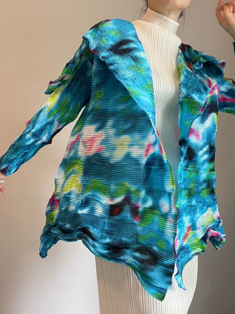 Issey Miyake Issey Miyake Pleated Oil Painting Jacket - dmc Size US M / EU 48-50 / 2 - 1 Thumbnail