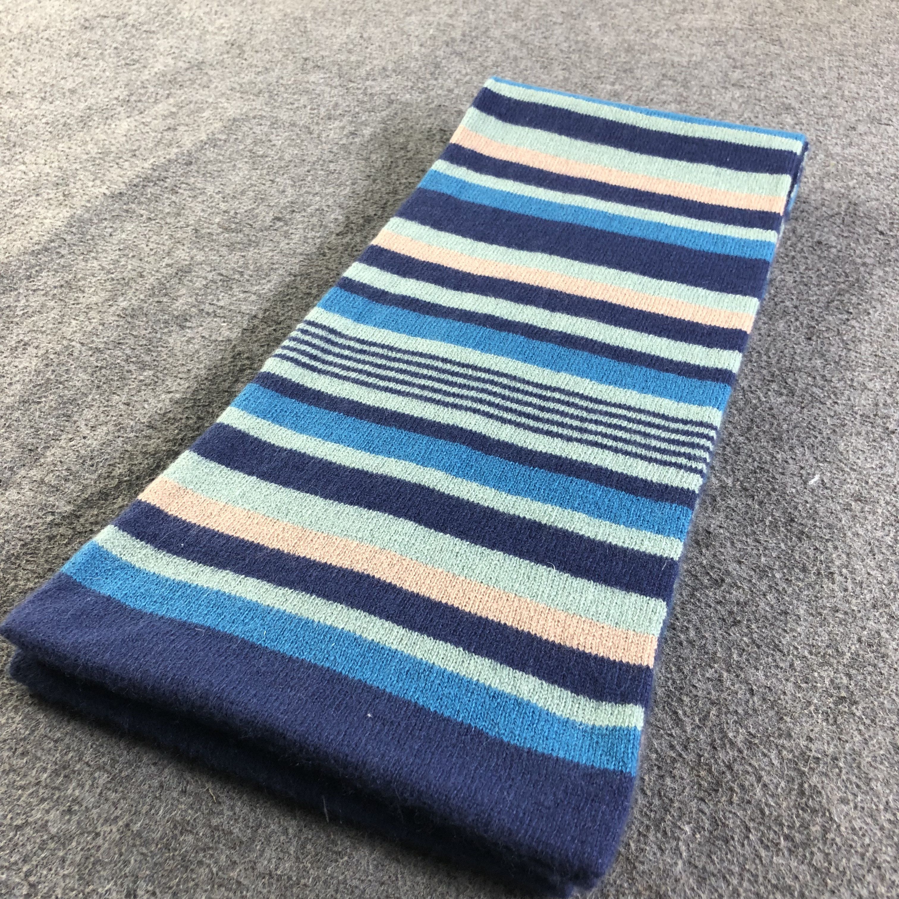 Katharine Hamnett London Katharine Hamnett Striped Wool Scarf Muffler Neckwear V2179 Size ONE SIZE - 4 Thumbnail