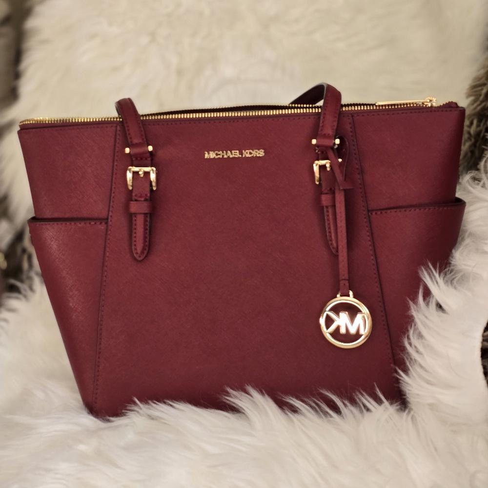 Michael Kors Michael Kors Charlotte Large Saffiano Leather Top-Zip Tote Size ONE SIZE - 1 Thumbnail