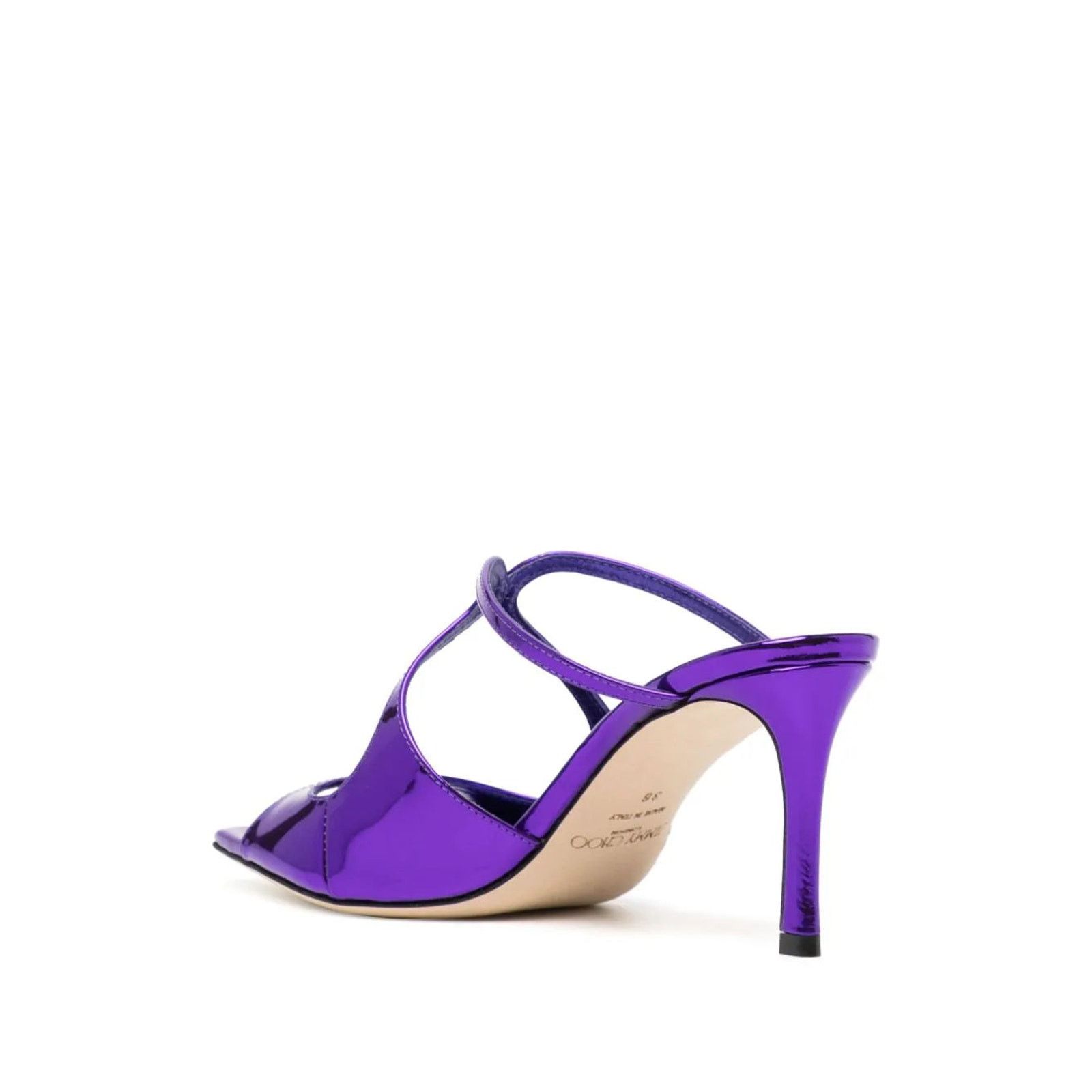Jimmy Choo Jimmy Choo Anise 95 Violet Purple Liquid Metalic Leather Size US 8.5 / IT 38.5 - 2 Thumbnail