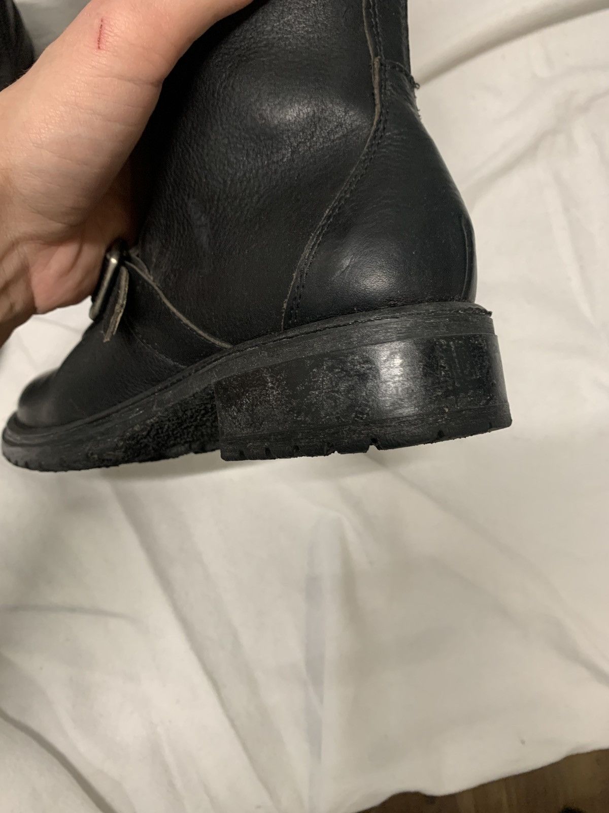 Japanese Brand × Vintage VINTAGE BUMPER HIGH LEATHER BOOTS FAUX FUR LACE UP Size US 7.5 / IT 37.5 - 8 Thumbnail