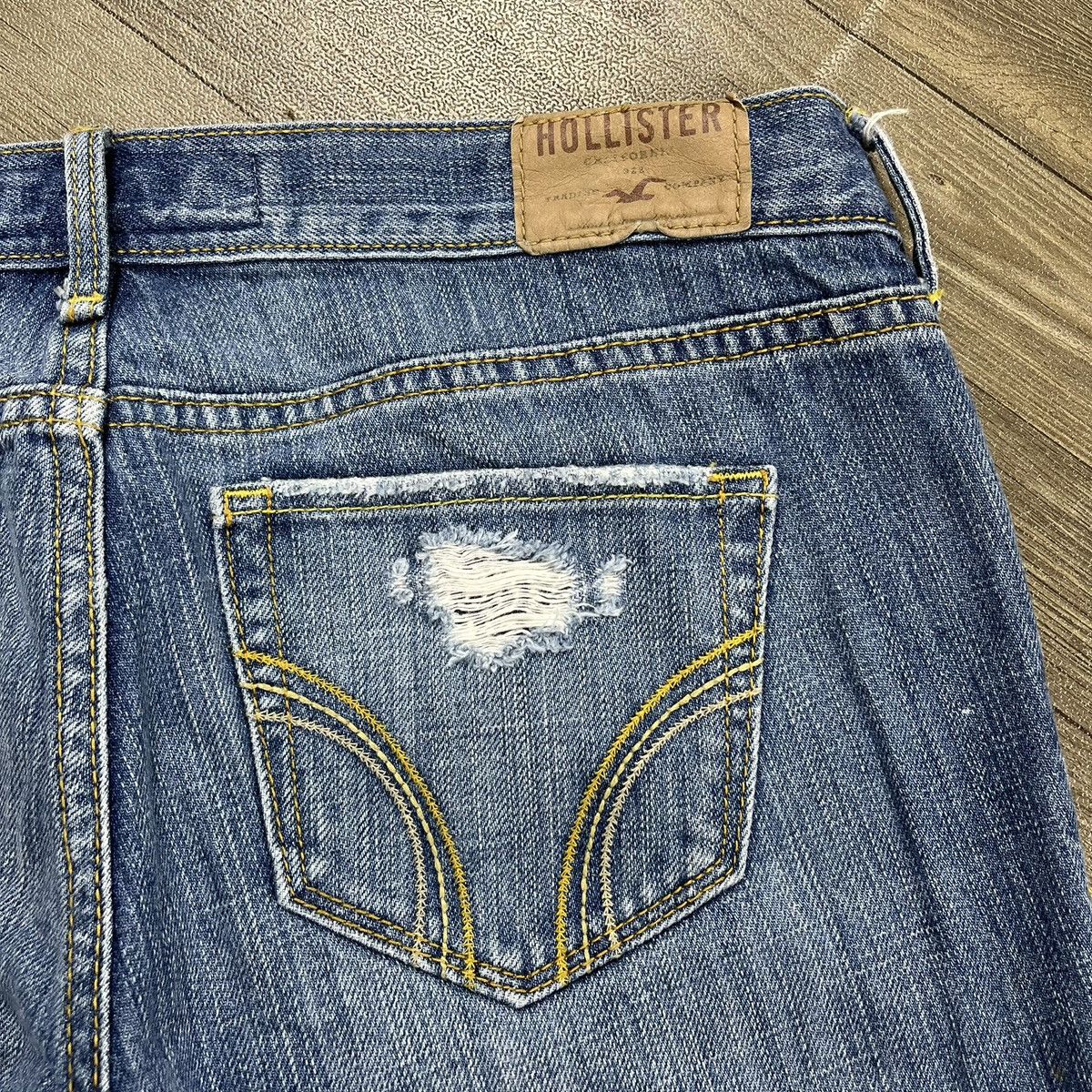If Six Was Nine 2000s Hollister Distressed Bootcut Lgb Style Flared Jeans Size US 30 / EU 46 - 19 Thumbnail