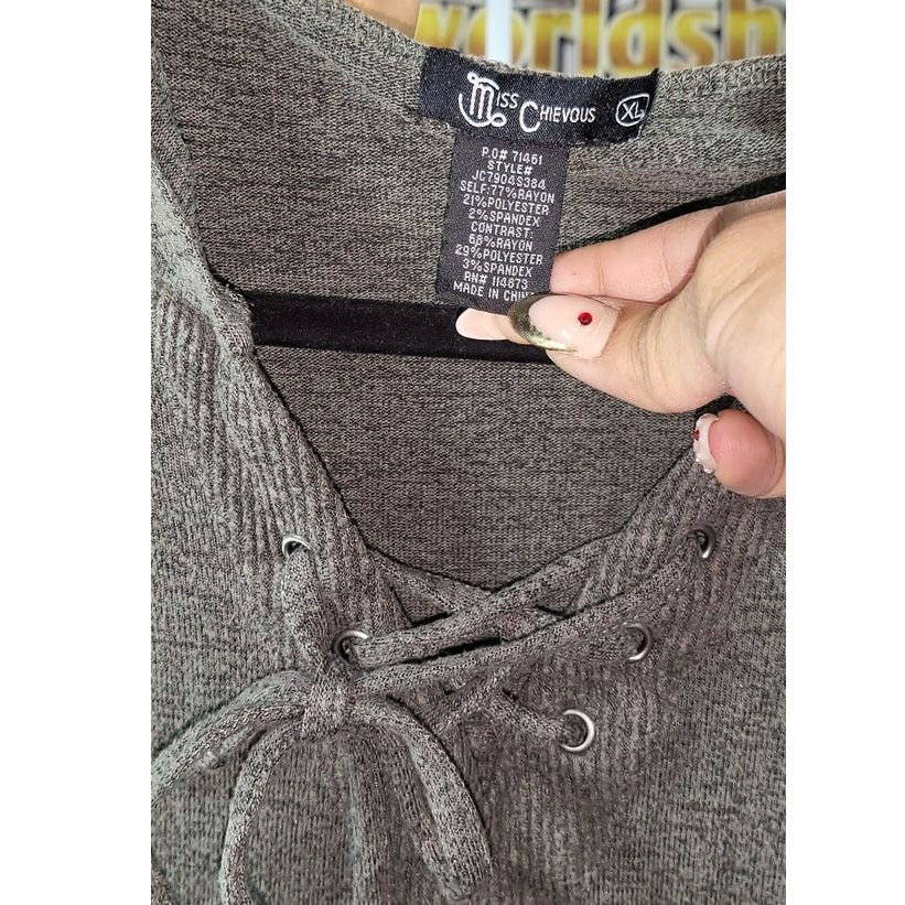 Other Macys Miss Chievous Green oversized hooded sweater Size XL Size XL / US 12-14 / IT 48-50 - 3 Thumbnail