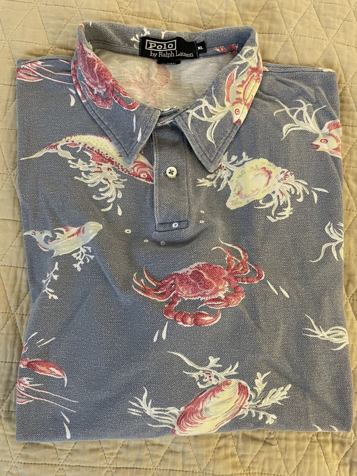 Polo Ralph Lauren × Vintage Seafood Print Polo Size US XL / EU 56 / 4 - 1 Thumbnail