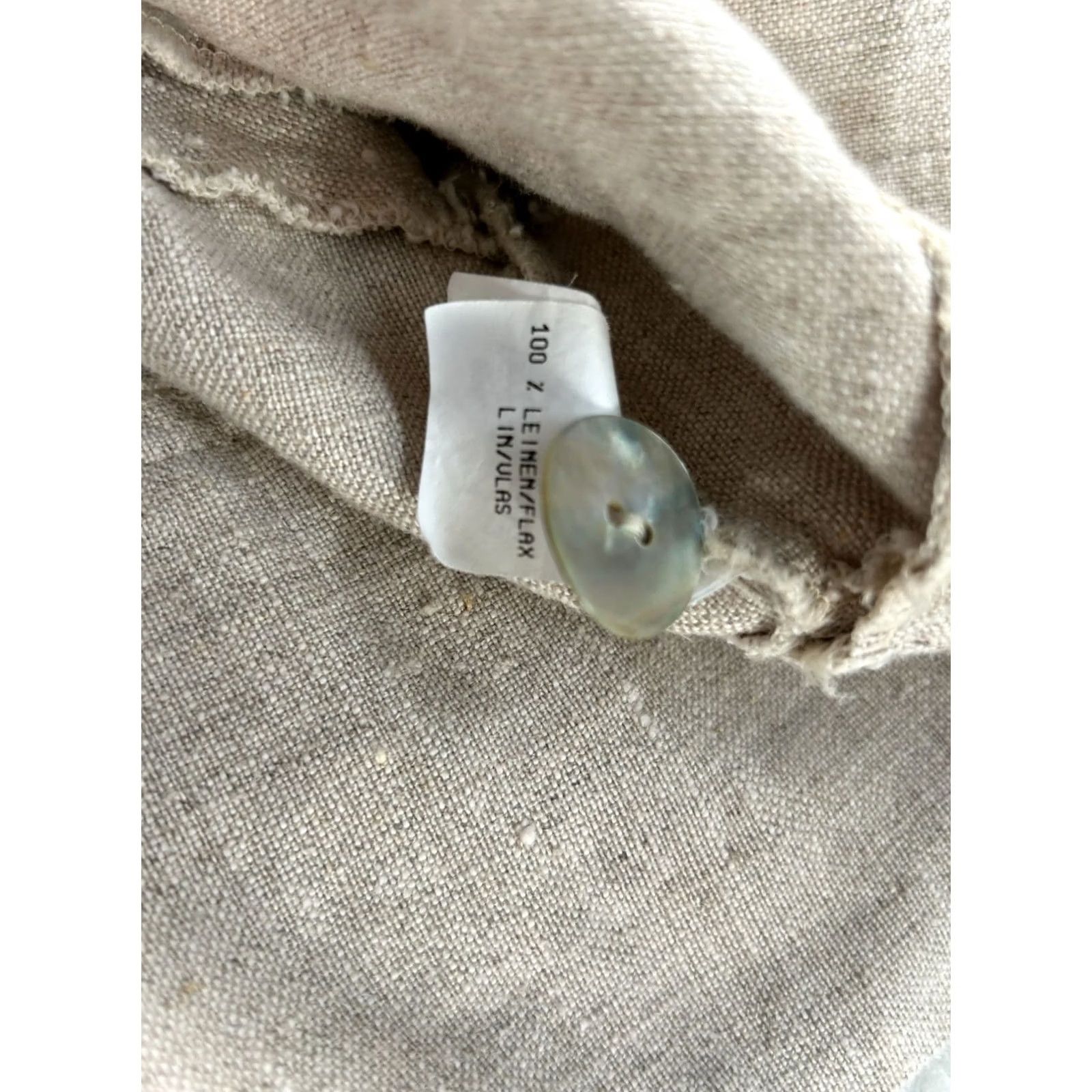Insight Insight Womens Beige Linen Blazer Medium Short Sleeve Button Front Jacket Size 32" / US 10 / IT 46 - 4 Thumbnail