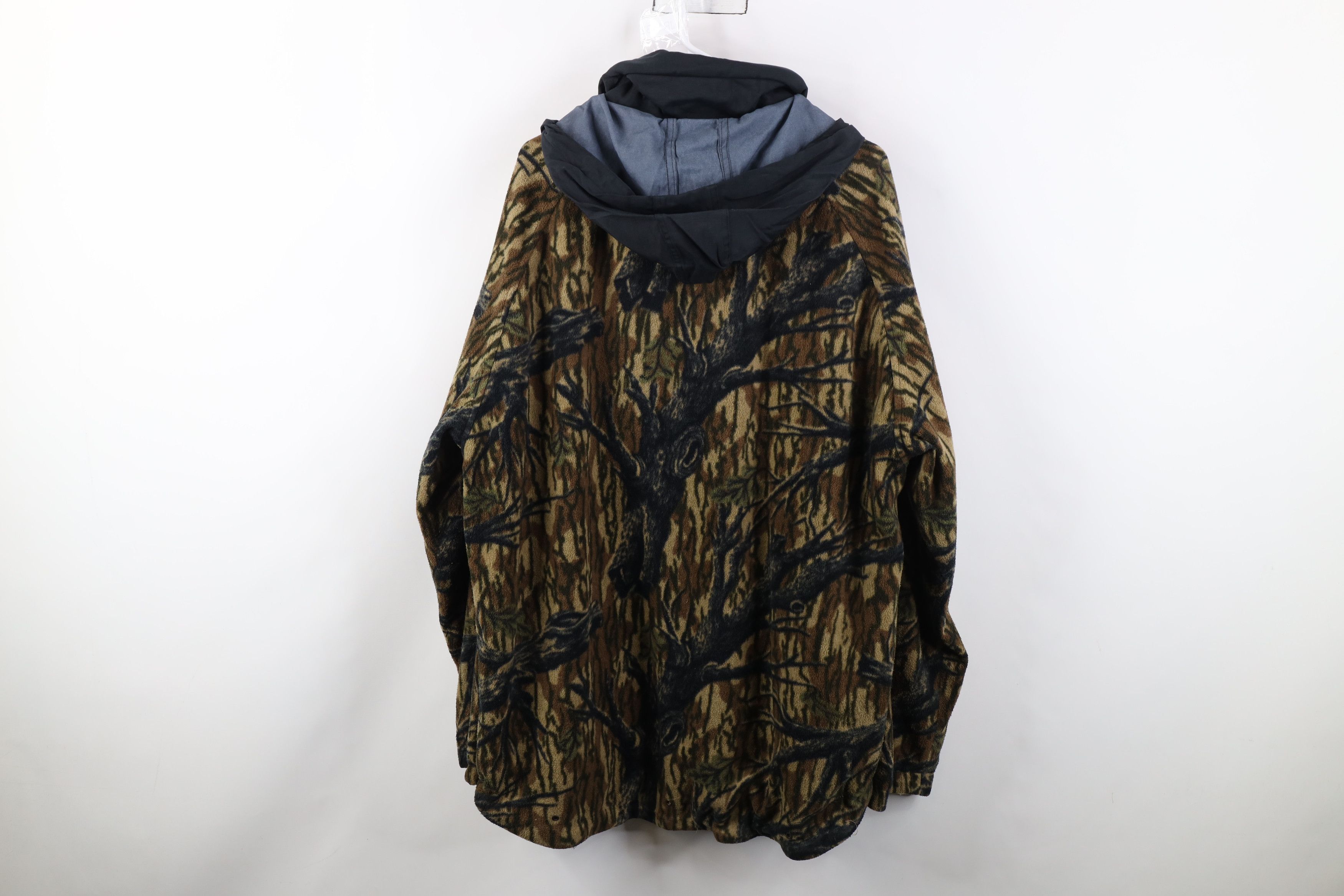 Vintage Vintage 90s Streetwear Camouflage Fleece Hooded Zip Jacket Size US XL / EU 56 / 4 - 13 Thumbnail