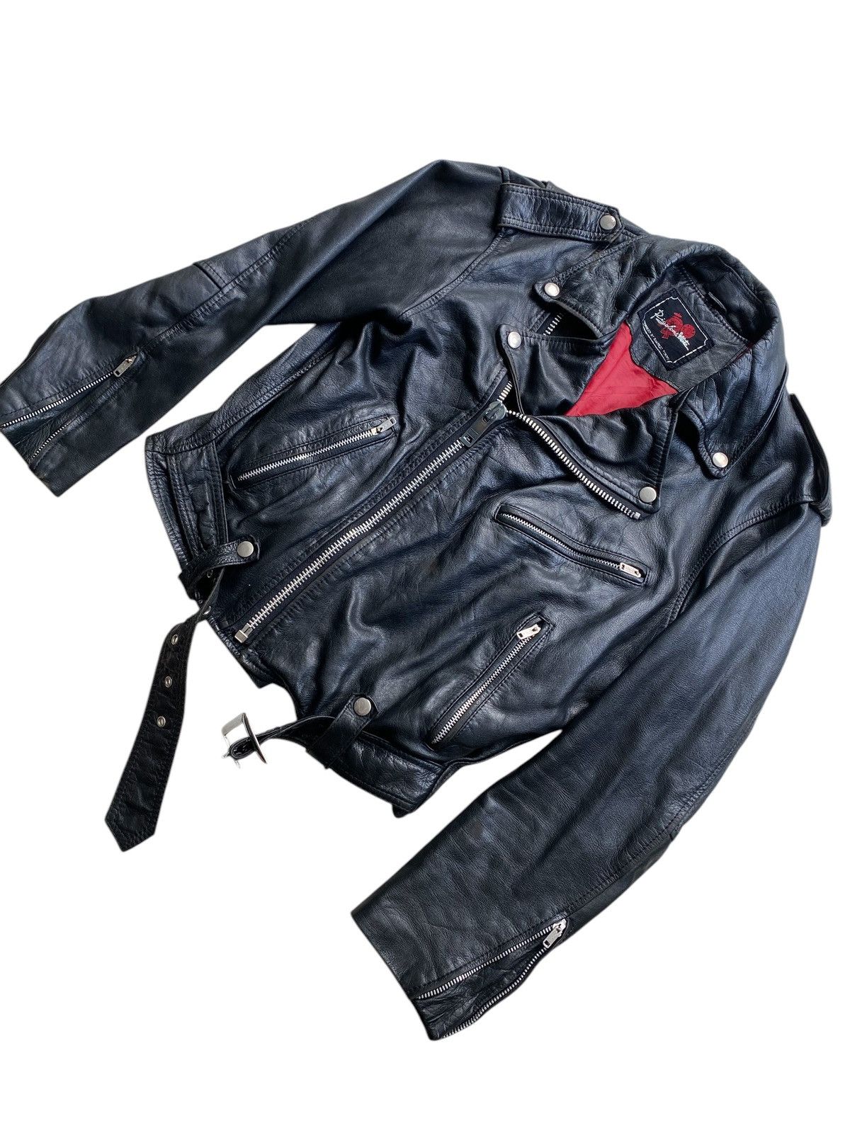 Japanese Brand Kakushi Tokyo Leather Perfecto Punk jacket nice design Size US M / EU 48-50 / 2 - 4 Thumbnail