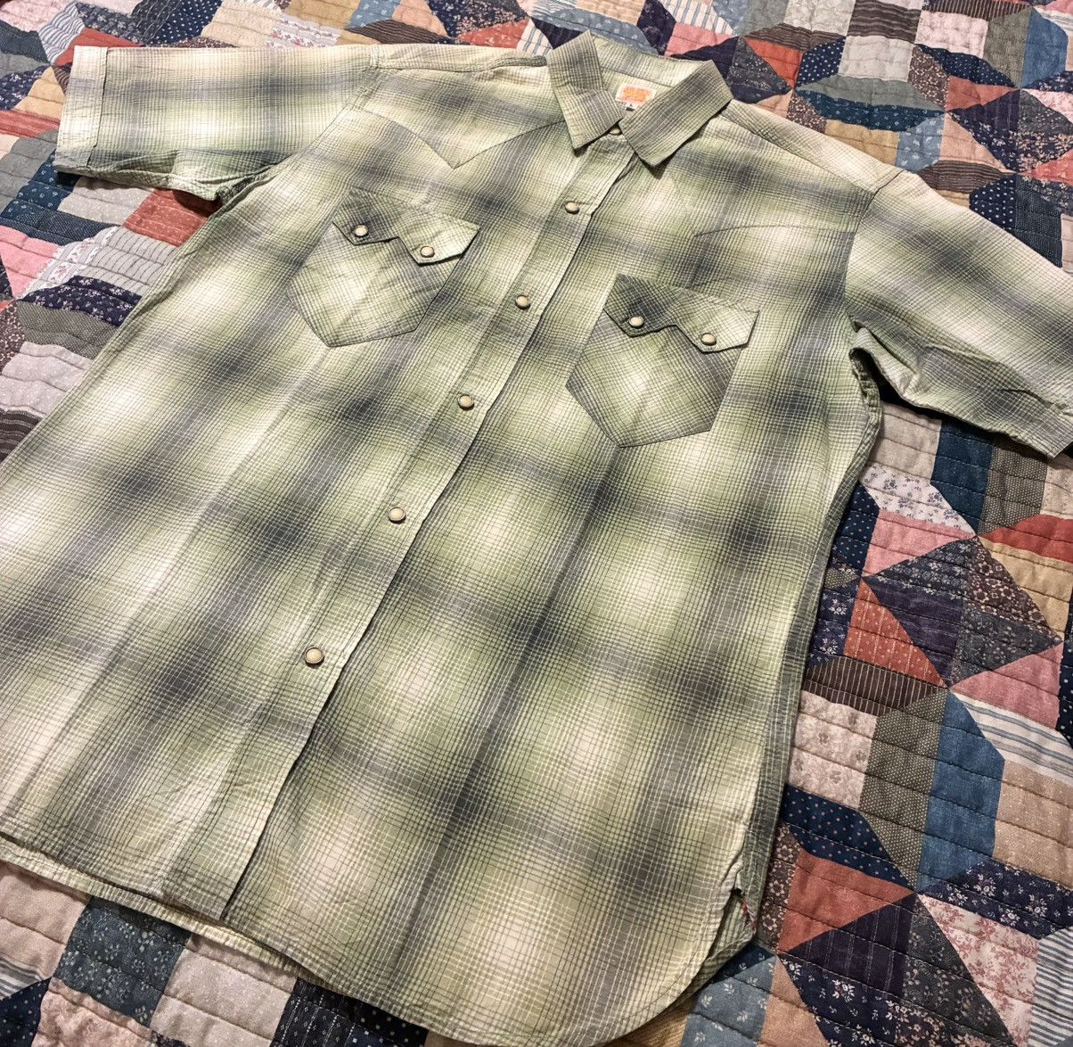 Sugar Cane SUGAR CANE TOYO ENTERPRISE SHADOW PLAID WESTERN SHIRT- LARGE Size US L / EU 52-54 / 3 - 5 Thumbnail