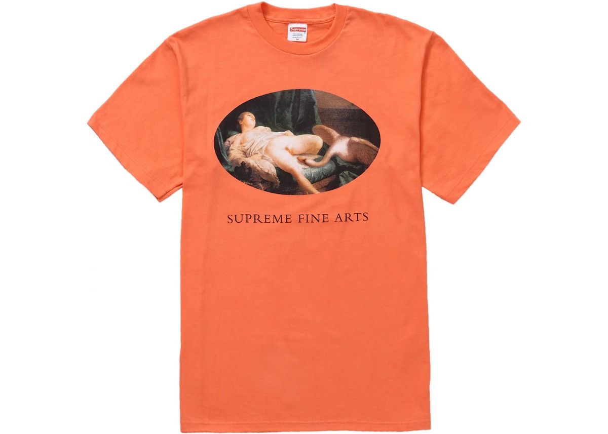 Image of Supreme Leda And The Swan T-Shirt Ss19 in Orange, Men's (Size Small)