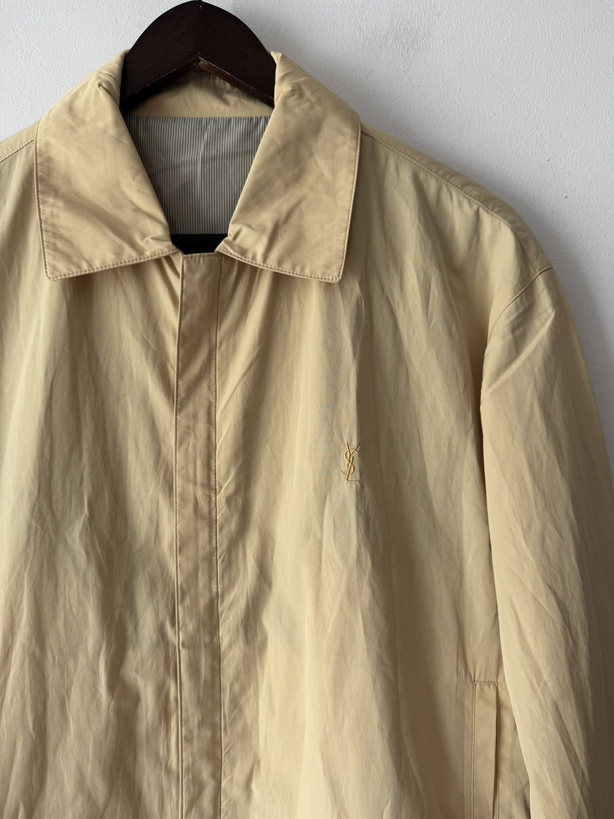 Yves Saint Laurent 🔥🔥 90s Vintage Yves Saint Laurent Beige Light Jacket Size US M / EU 48-50 / 2 - 3 Thumbnail