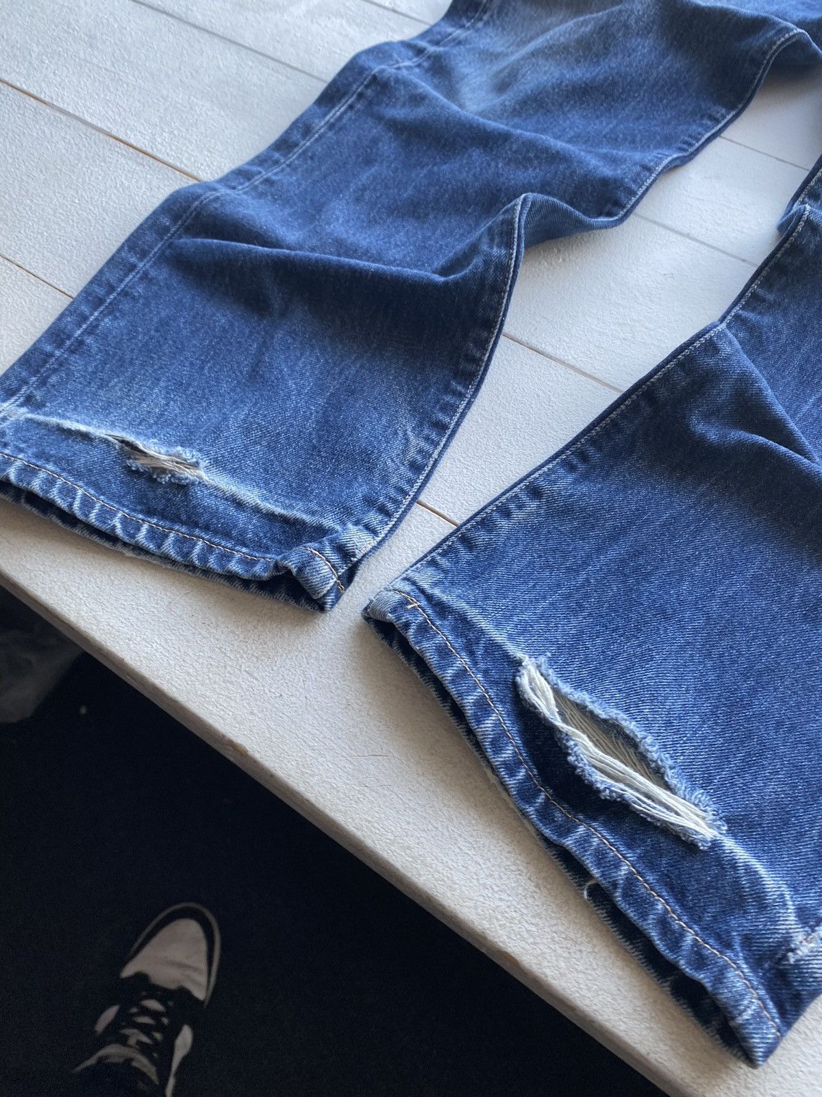 Diesel 🔥OPIUM Diesel Distressed OG Blue Denim Punk GOTHIC Jeans 💲 Size US 31 - 12 Thumbnail
