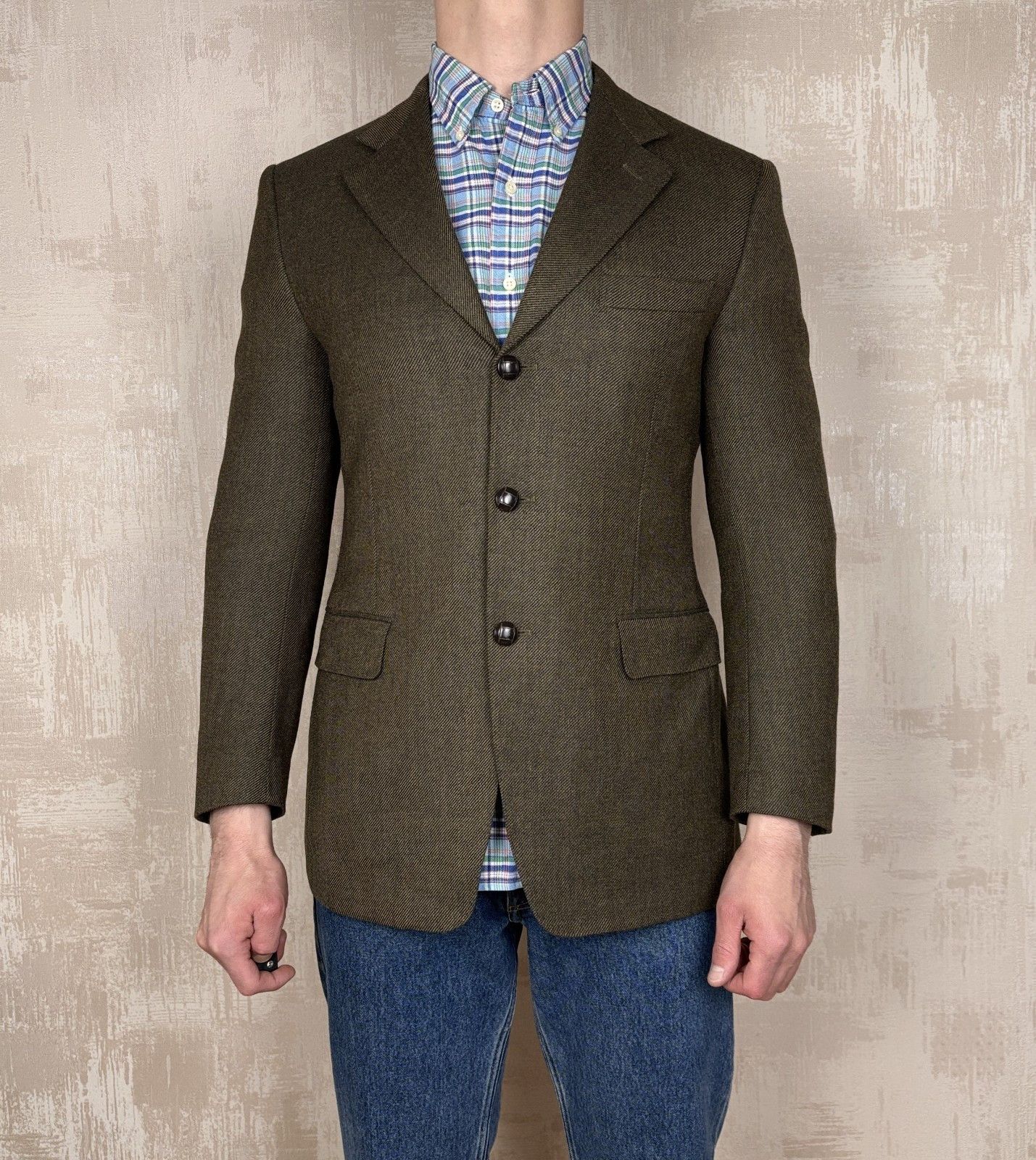 Canali Vintage CANALI Wool Blazer Elbow Pads Size 48R ( 38R US) Size 48R - 1 Thumbnail