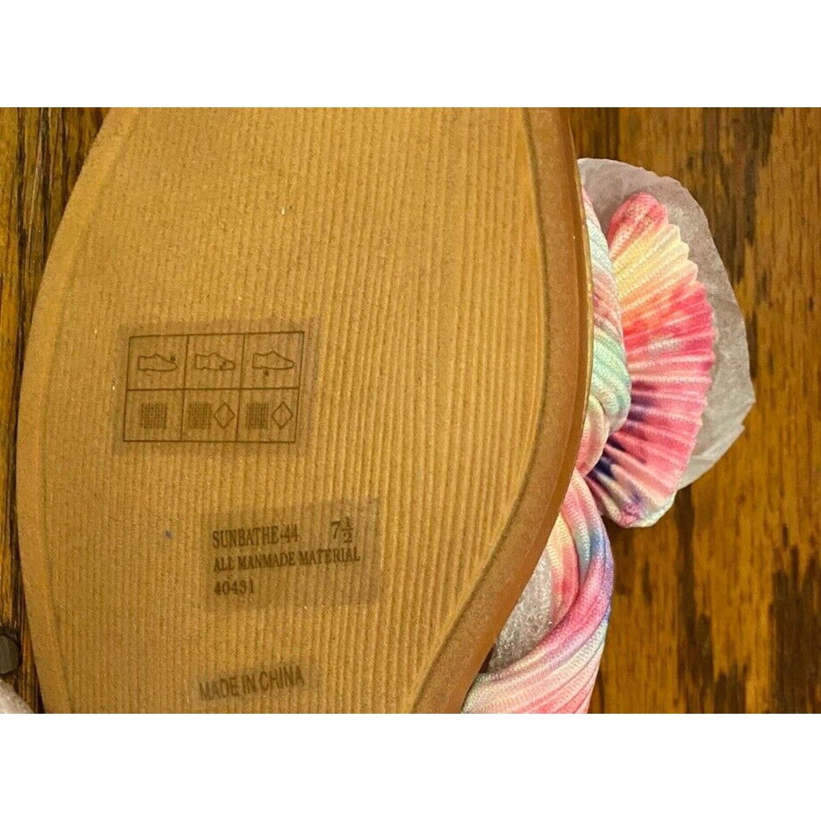 Other Bamboo Sandals Womens 7.5 Flat Slides Pink Tie Dye Faux Bow Size US 7.5 / IT 37.5 - 6 Thumbnail