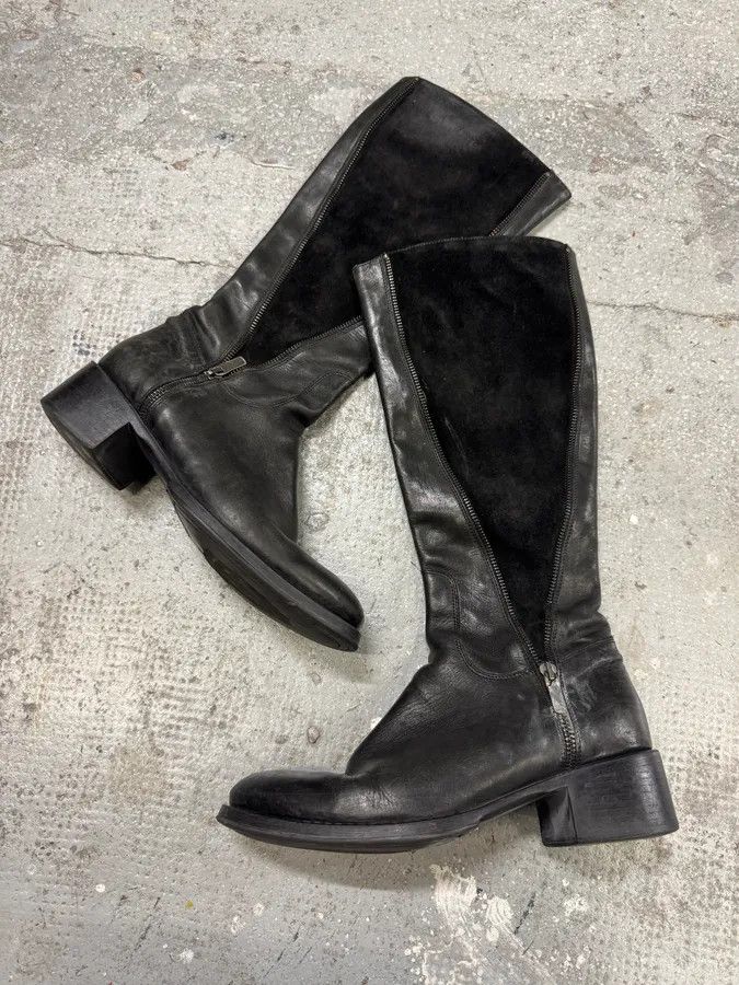 Leather boots Miu Miu Black size 37 EU in Leather - 50925798