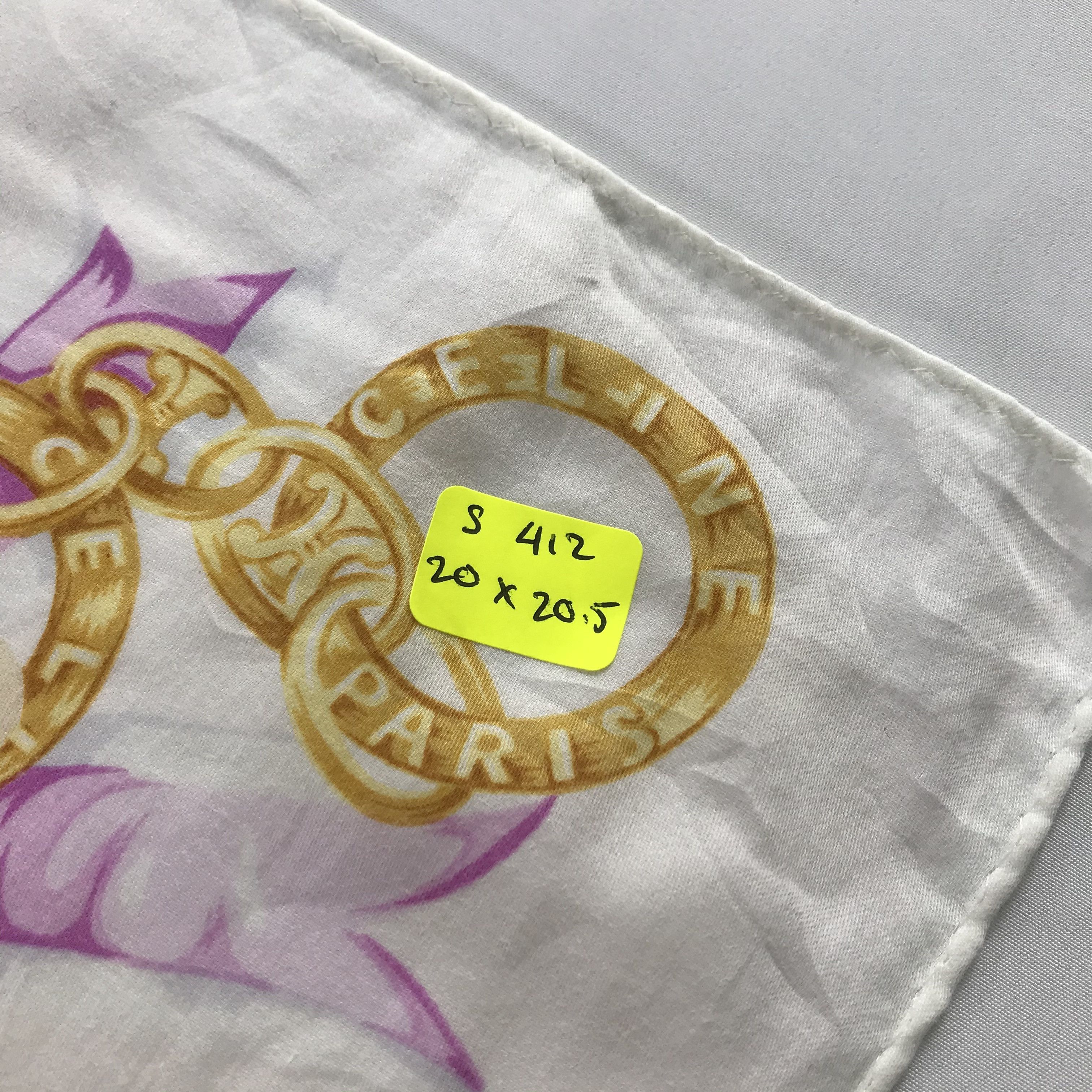 Celine × Vintage Celine Bandana / Handkerchief / Neckerchief - S412 Size ONE SIZE - 5 Thumbnail