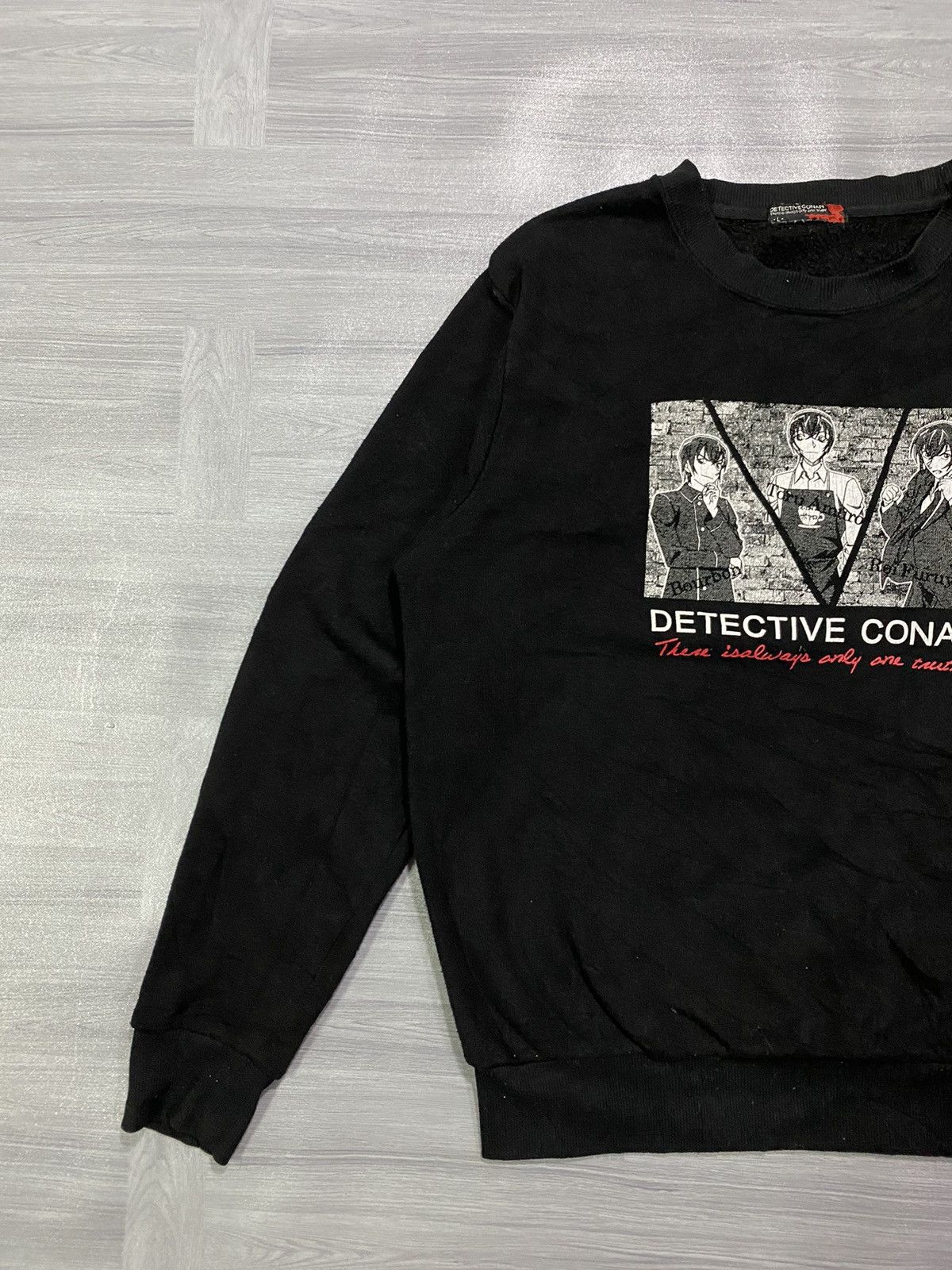 Anime Vintage 90s Detecvite Conan Black Sweatshirt Size US L / EU 52-54 / 3 - 5 Thumbnail