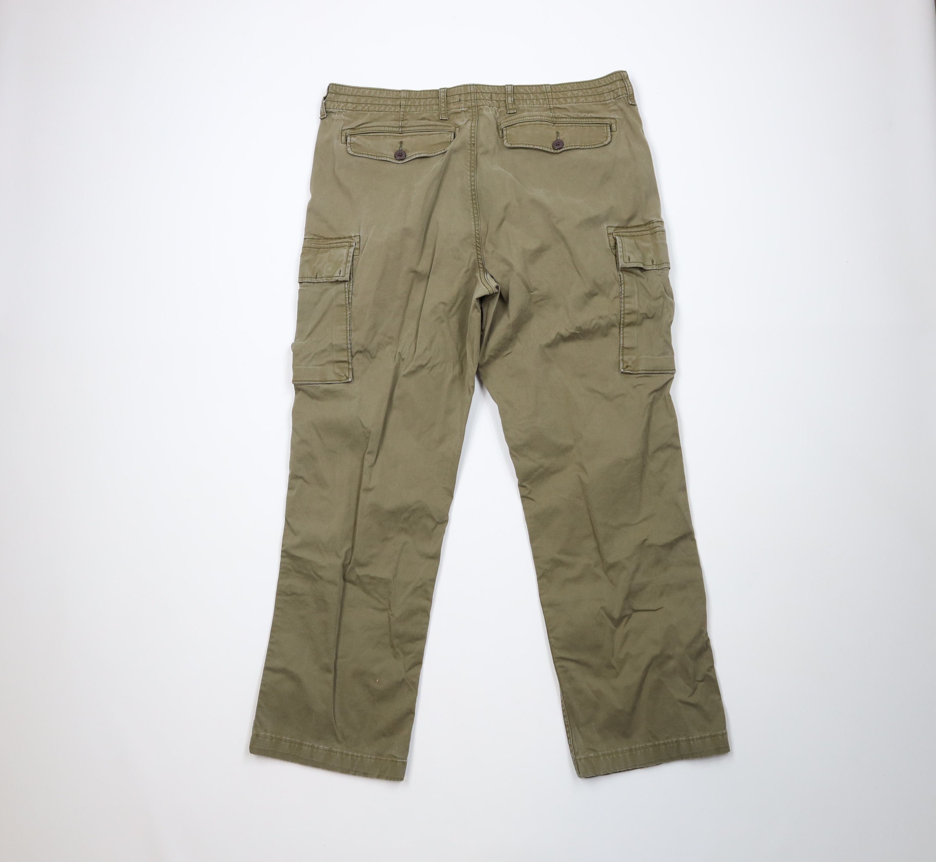 Lands' End Vintage Lands End Relaxed Wide Leg Cargo Pants Green Size US 38 / EU 54 - 10 Thumbnail