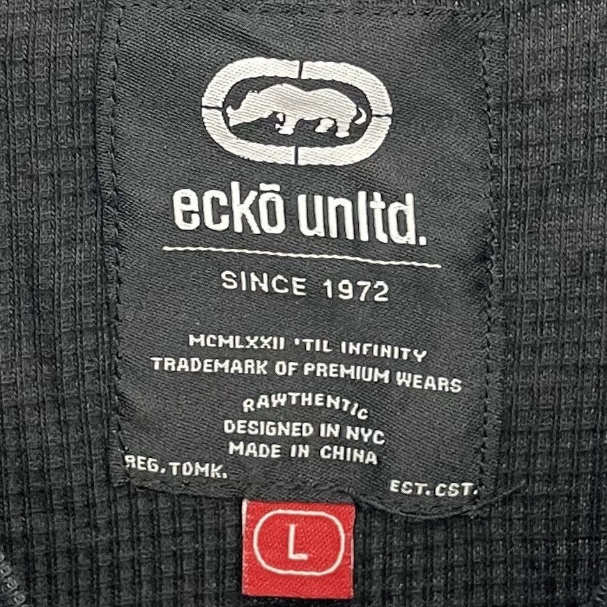 Ecko Unltd. Ecko Unltd Thermal Long Sleeve Raglan Black Gray Shirt Size US L / EU 52-54 / 3 - 3 Thumbnail