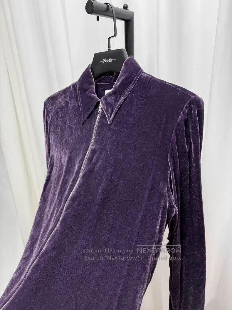 Dries Van Noten Dries Van Noten Velvet Dark Pattern Gem Button Shirt Size US S / EU 44-46 / 1 - 2 Thumbnail