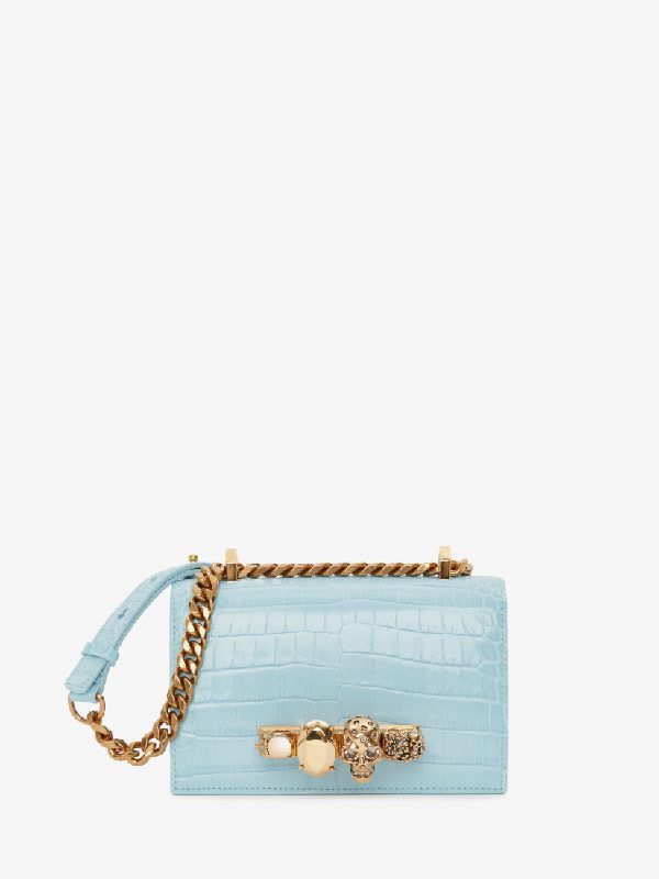 Alexander McQueen CC000025 Size: OS / Jewelled Satchel Mini Bag in Light Blue Size ONE SIZE - 1 Preview