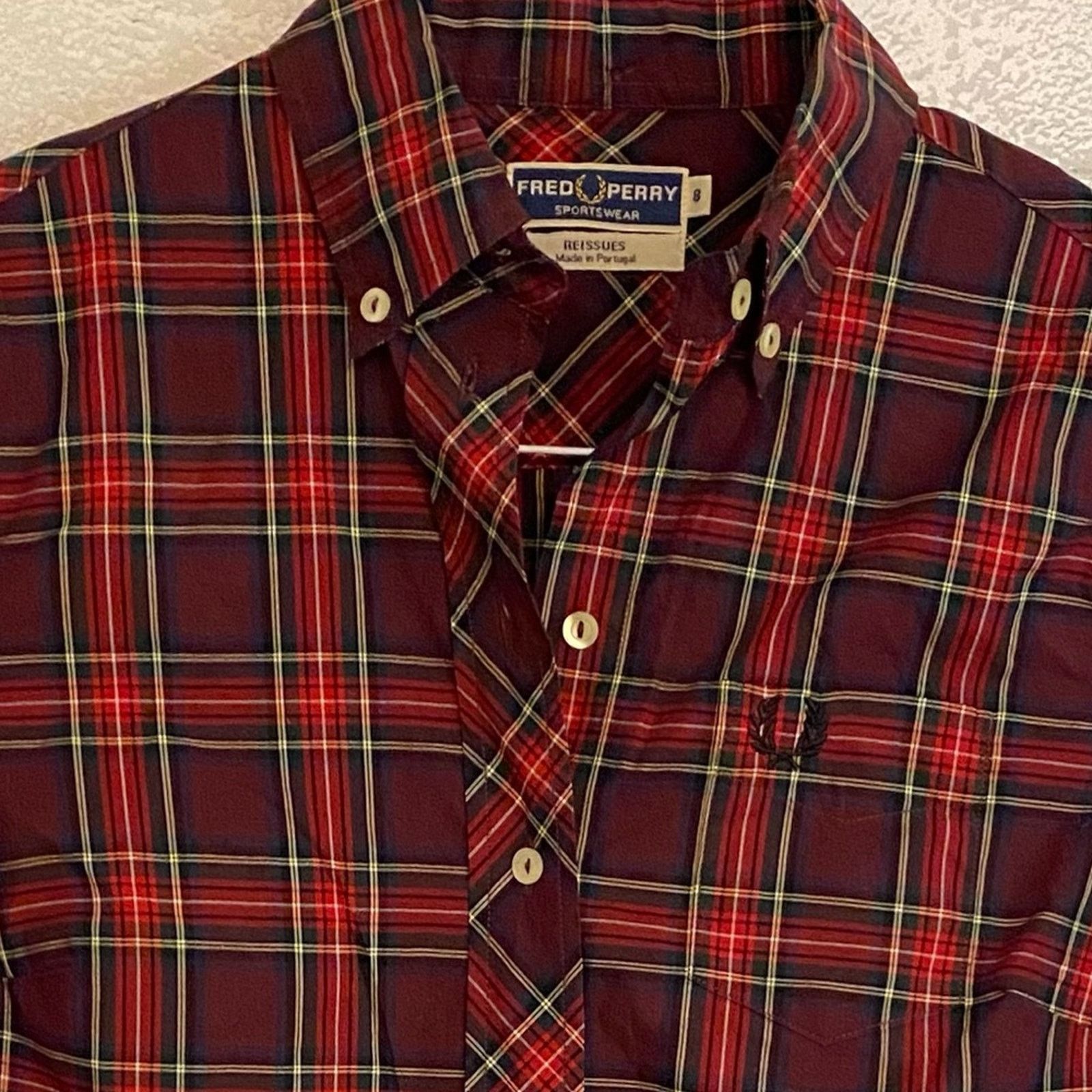 Fred Perry Fred Perry Reissues Womens Button Down Tartan Shirt RED 6/8 Size M / US 6-8 / IT 42-44 - 4 Thumbnail