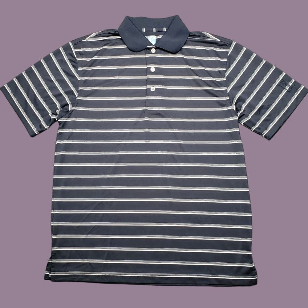 PGA Tour PGA TOUR Golf Polo Shirt S Blue White Striped Short Sleeve Mens Size US S / EU 44-46 / 1 - 1 Thumbnail
