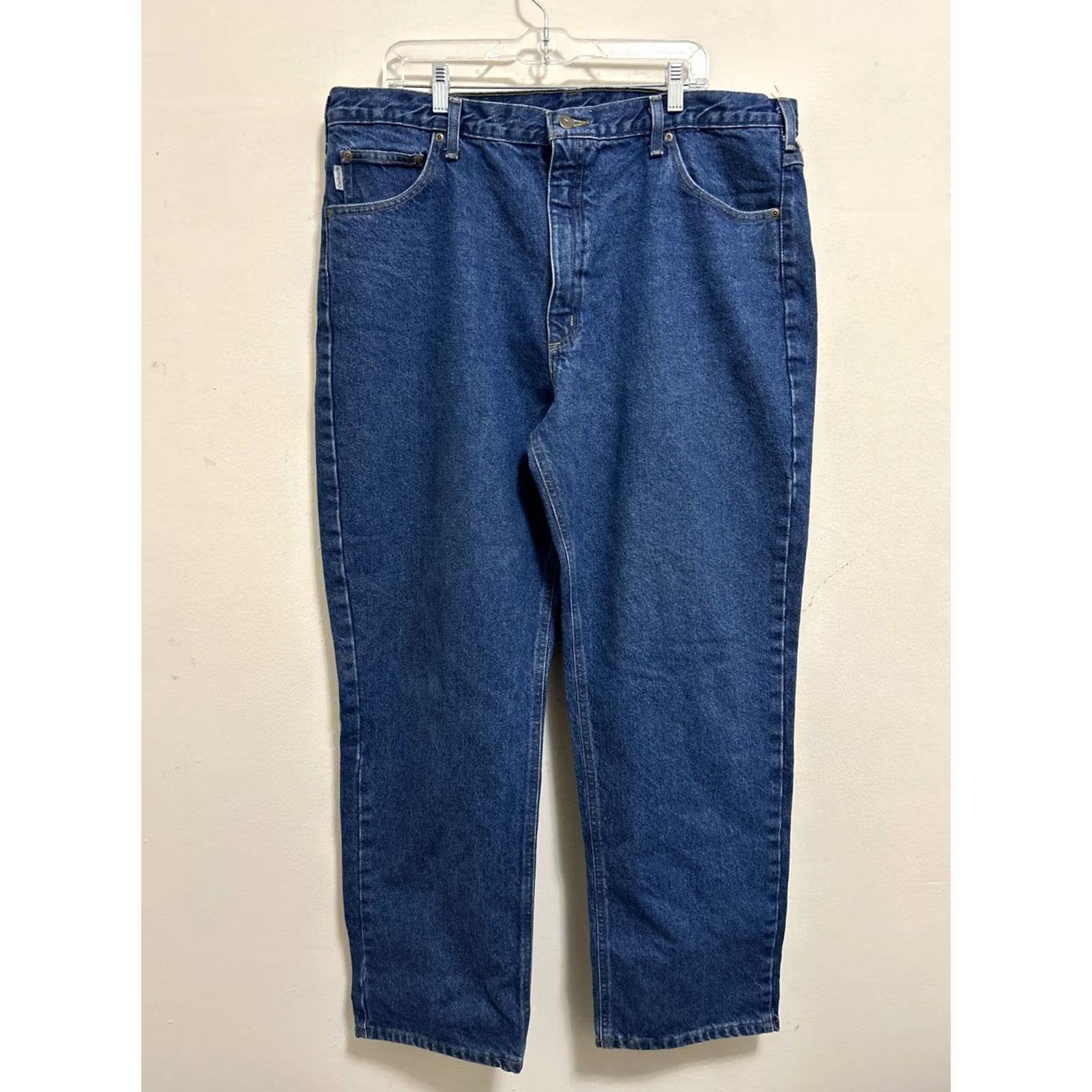 Carhartt Carhartt Jeans Mens 42x32 Light Wash Denim Straight Leg Relaxed Fit B160-DST Jeans Regular Mens Size US 42 / EU 58 - 2 Thumbnail