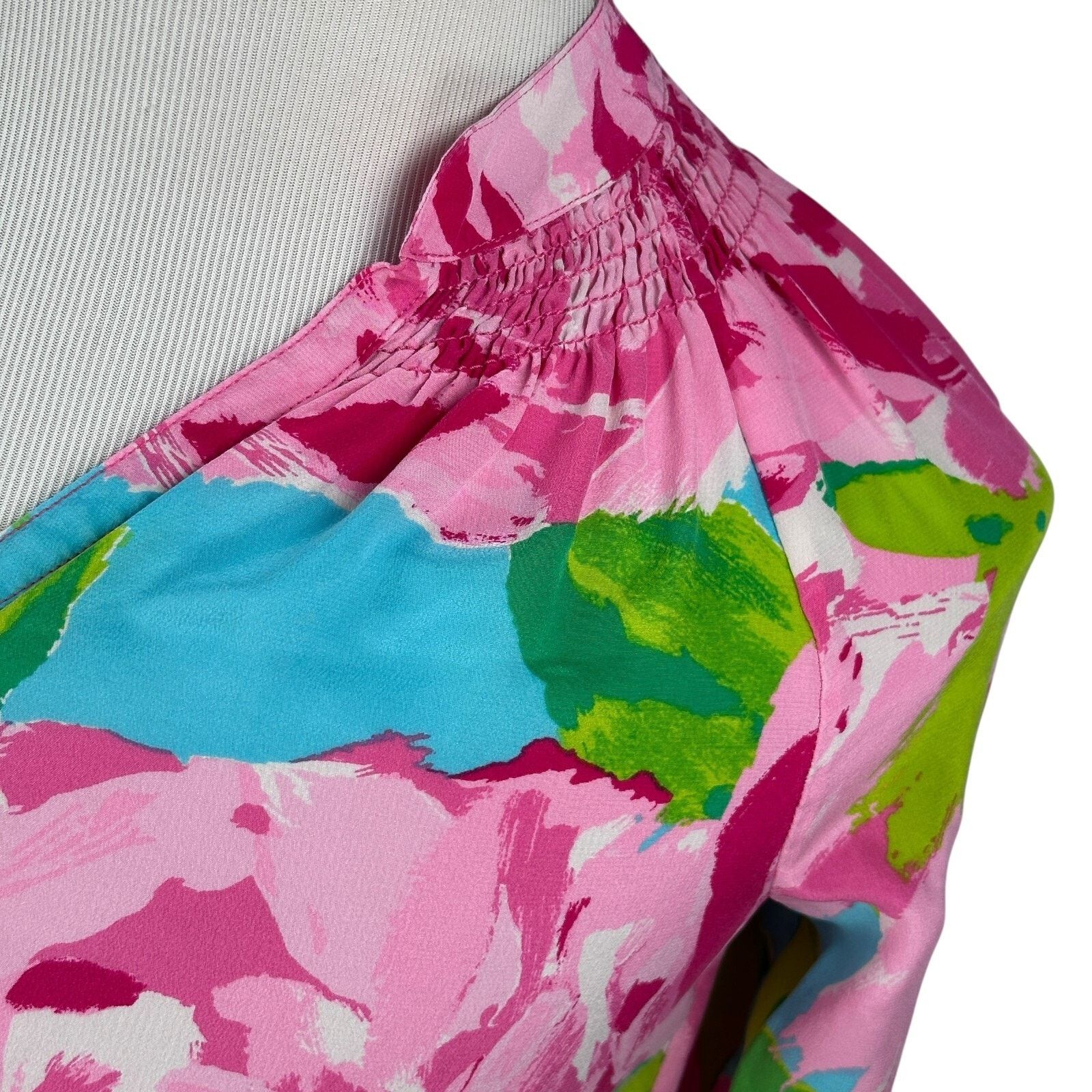 Lilly Pulitzer Lilly Pulitzer Elsa Top Women’s Small Hotty Pink Silk Grail Size S / US 4 / IT 40 - 3 Thumbnail
